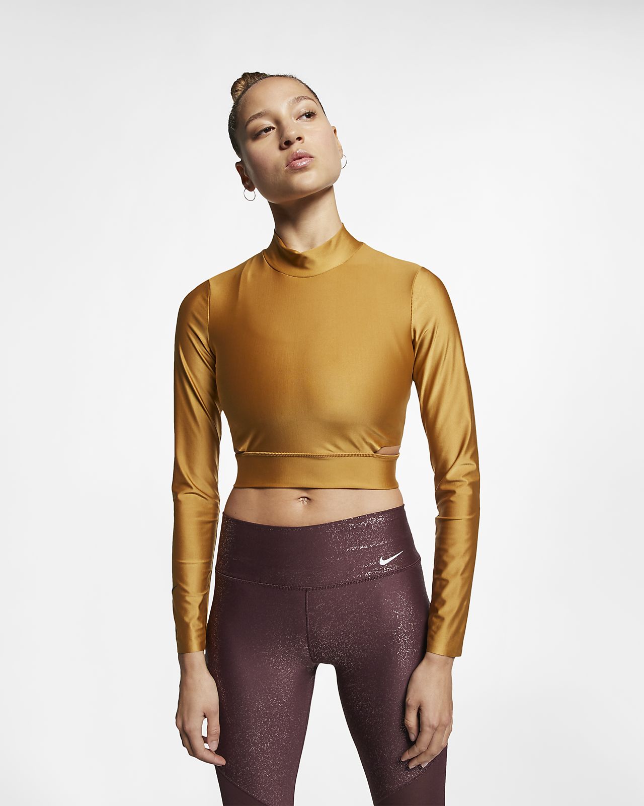 training crop top long sleeve