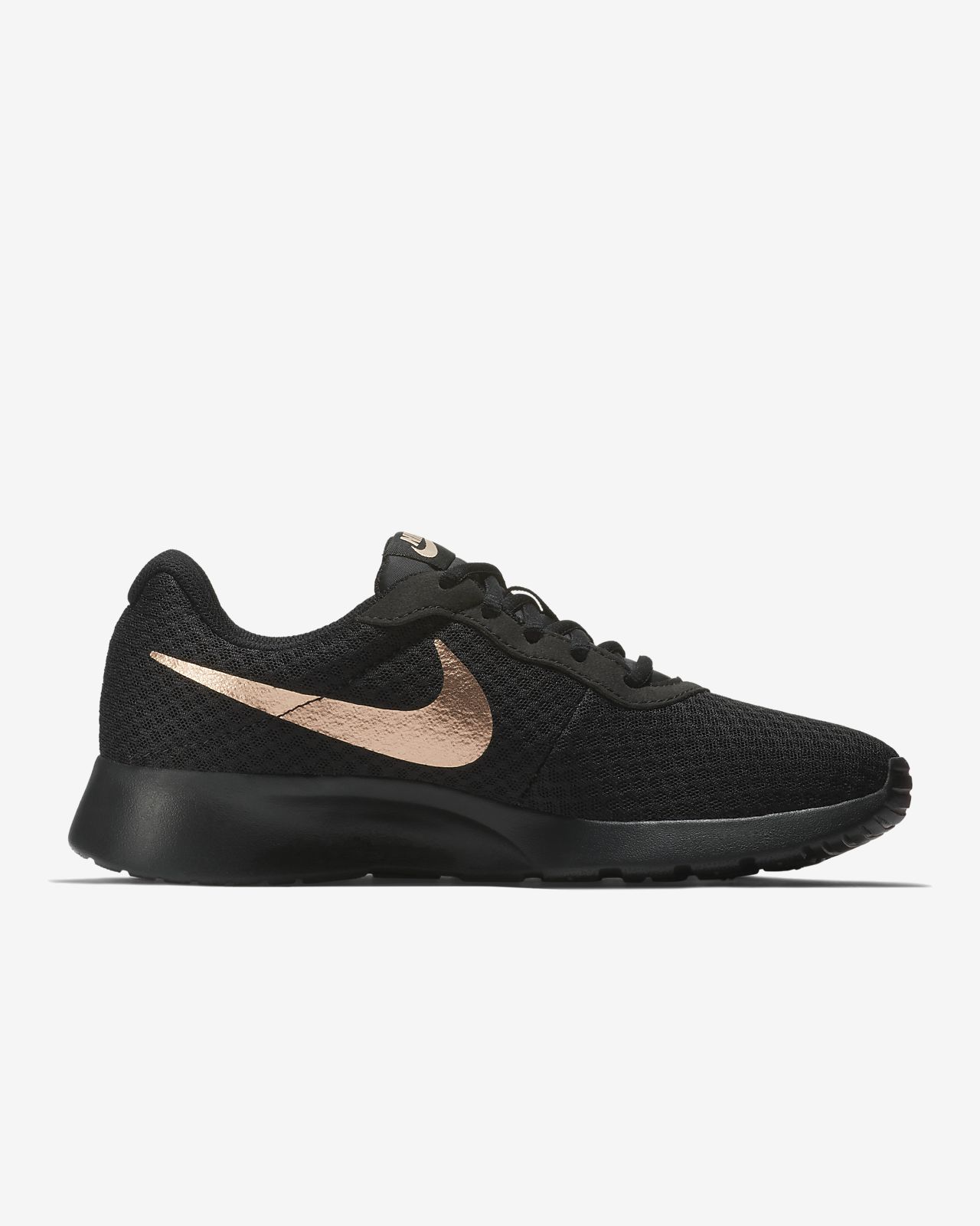 nike black shoes with gold swoosh
