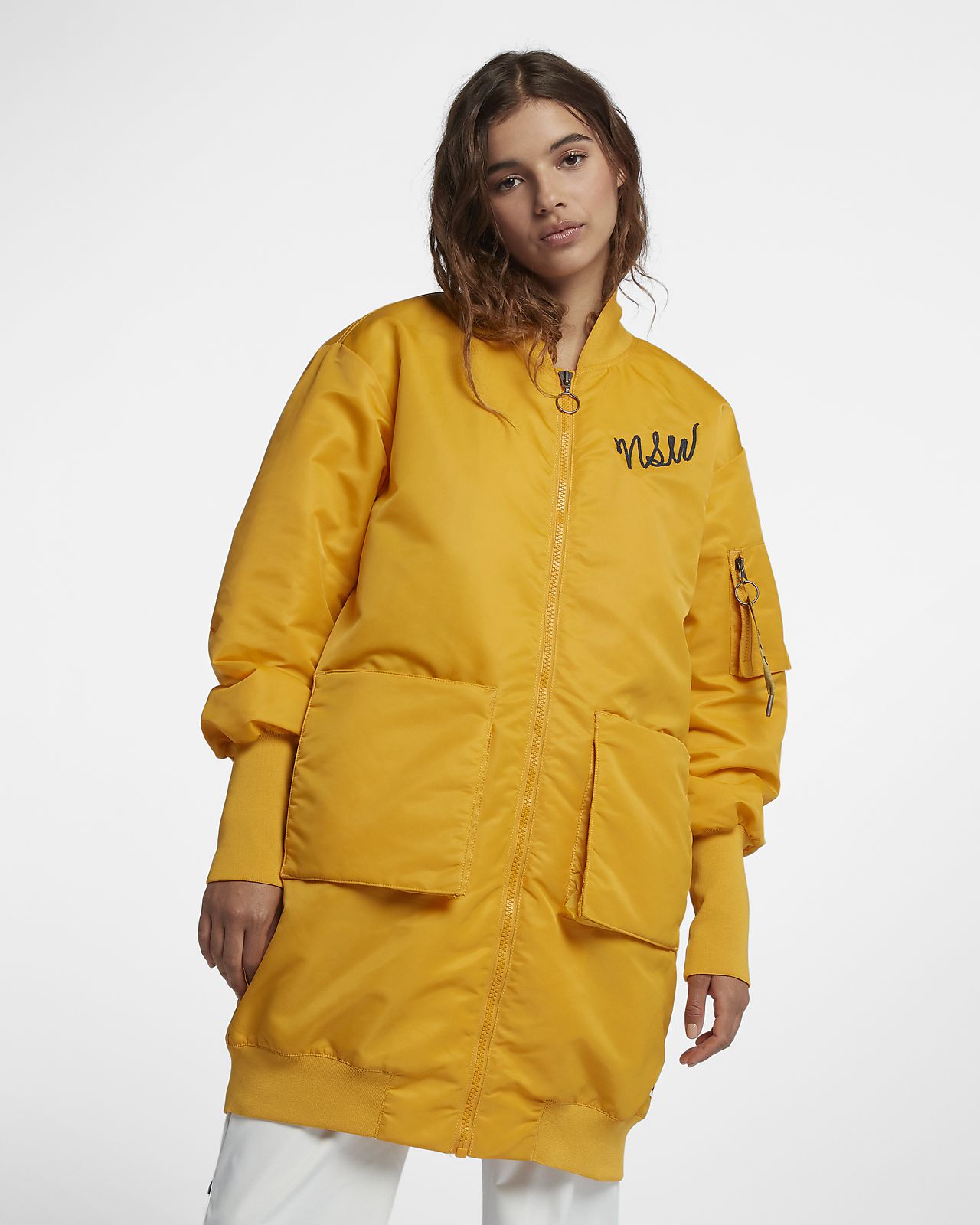 nike wmn jkt nsw syn fill yellow