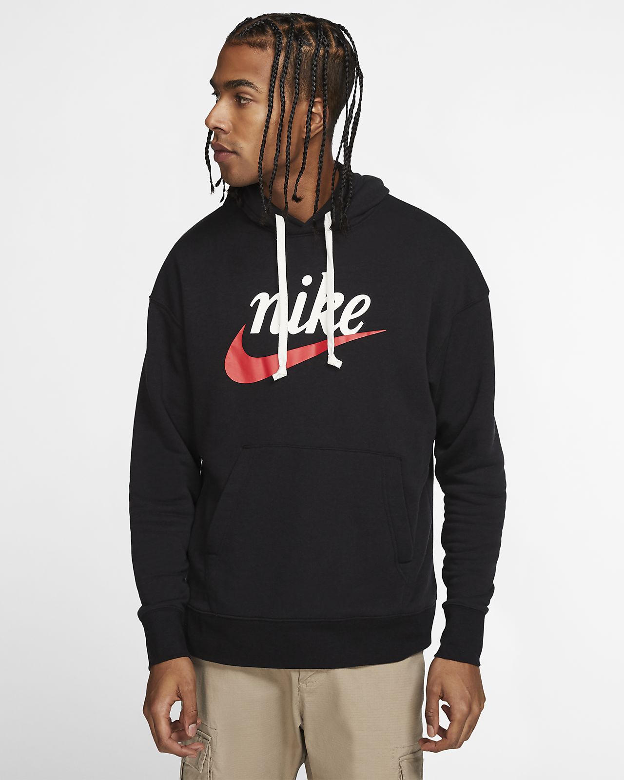 Sportswear Heritage Men's Graphic Pullover Hoodie in Black Sportswear Heritage Men's Graphic Pullover Hoodie in Black