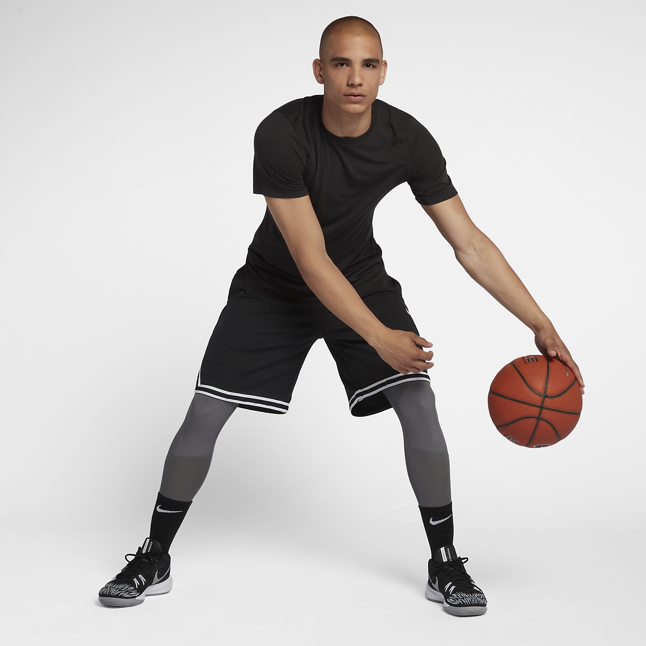 nike pro dri-fit3/4 男子篮球训练紧身裤