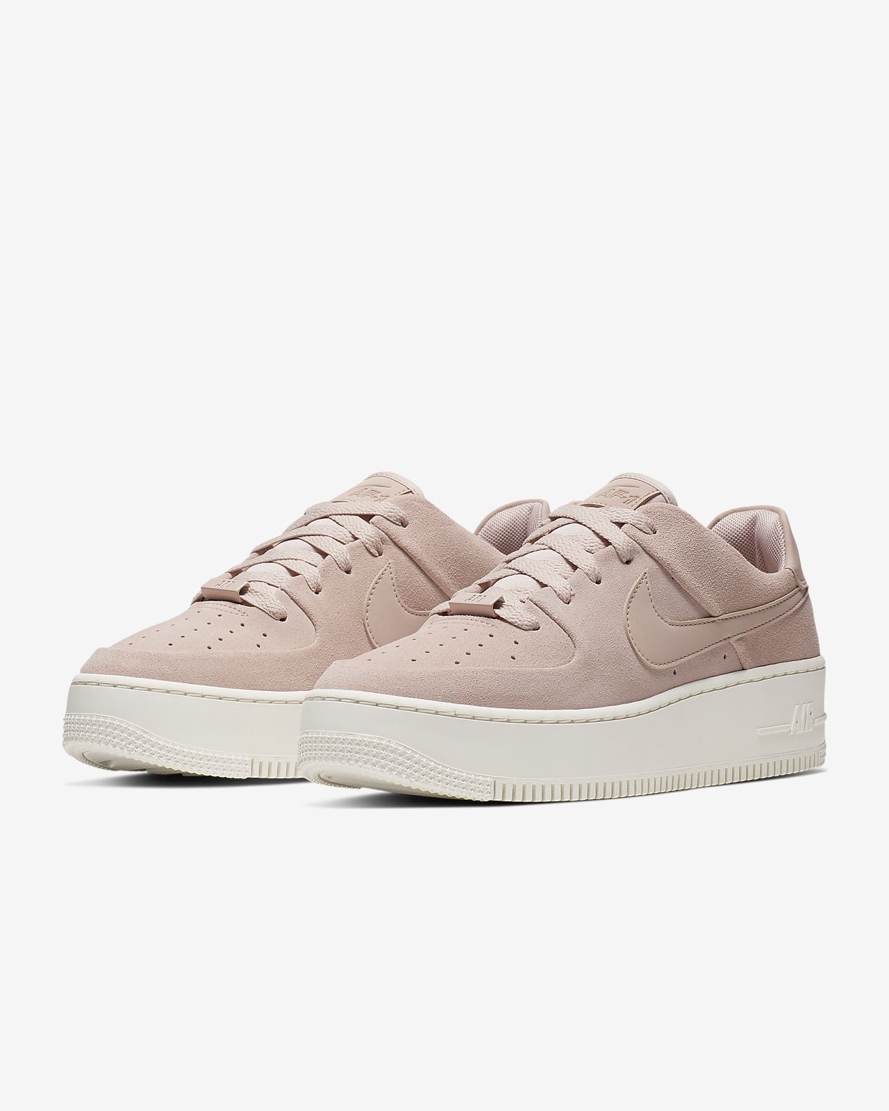 nike pink air force 1 sage sneakers