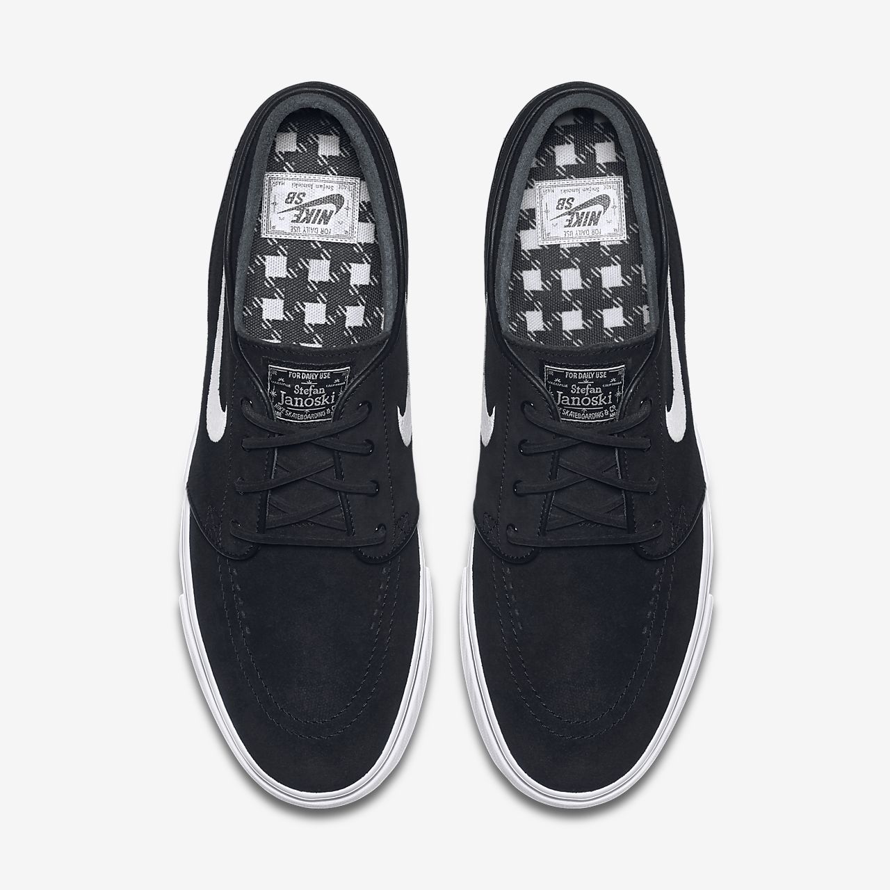 stefan janoski white and black