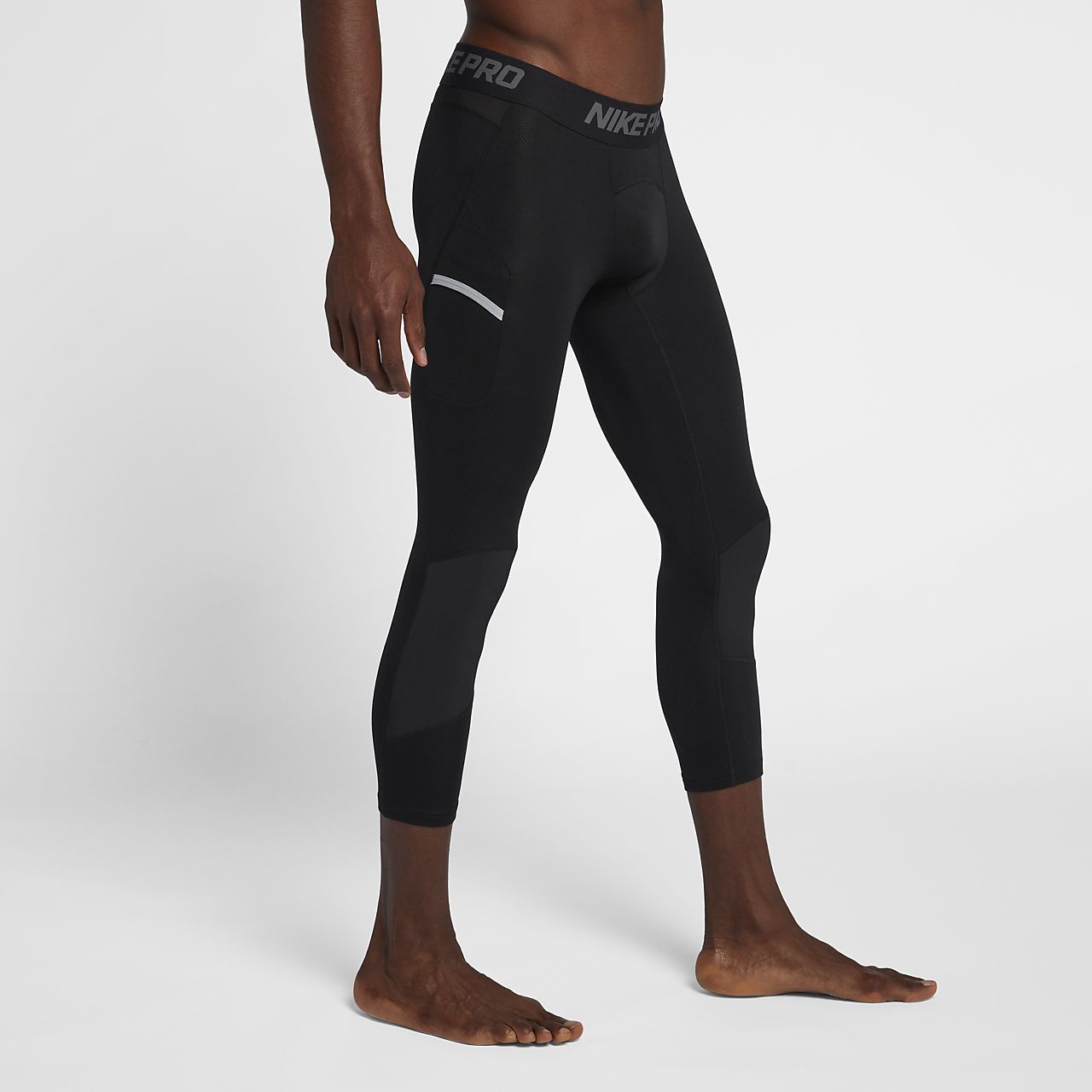 Men One Leg Compression Pants 3/4 Capri Tights Athletic Basketball Leggings  Workout Base Layer Underwear - Walmart.com