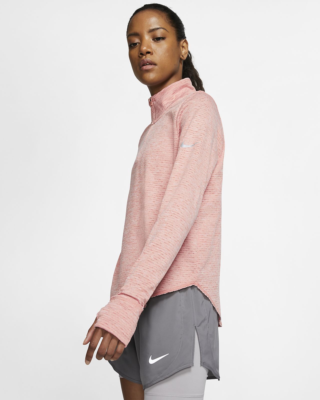 nike element womens half zip running top