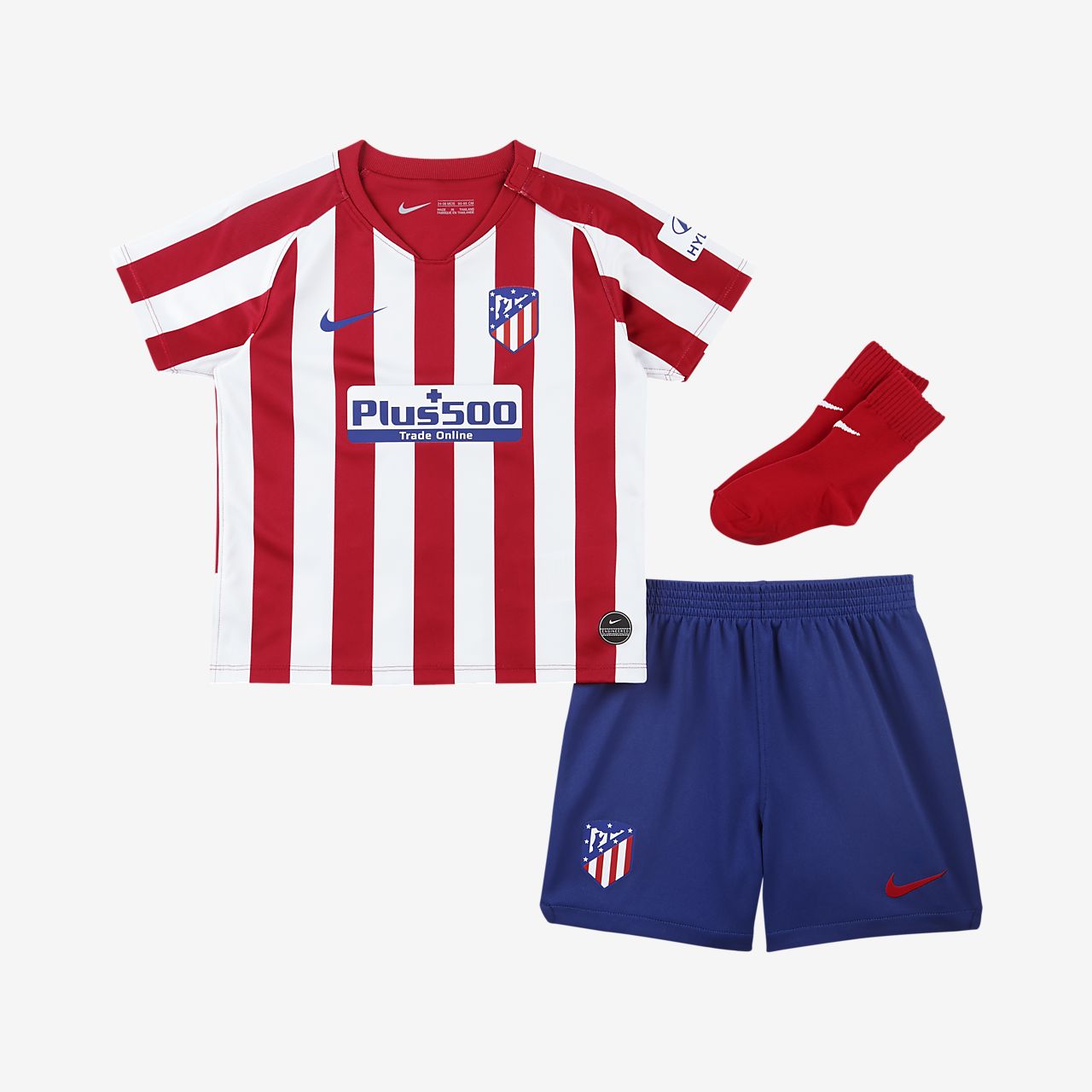 Kit de fútbol de local para bebé e infantil del Atlético de Madrid 201920 Kit de fútbol de local para bebé e infantil del Atlético de Madrid 201920