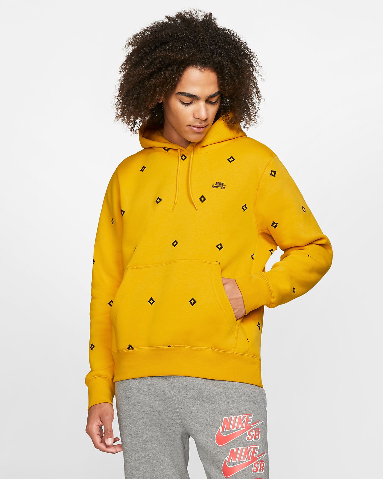 Printed Pullover Skate Hoodie. Nike FI