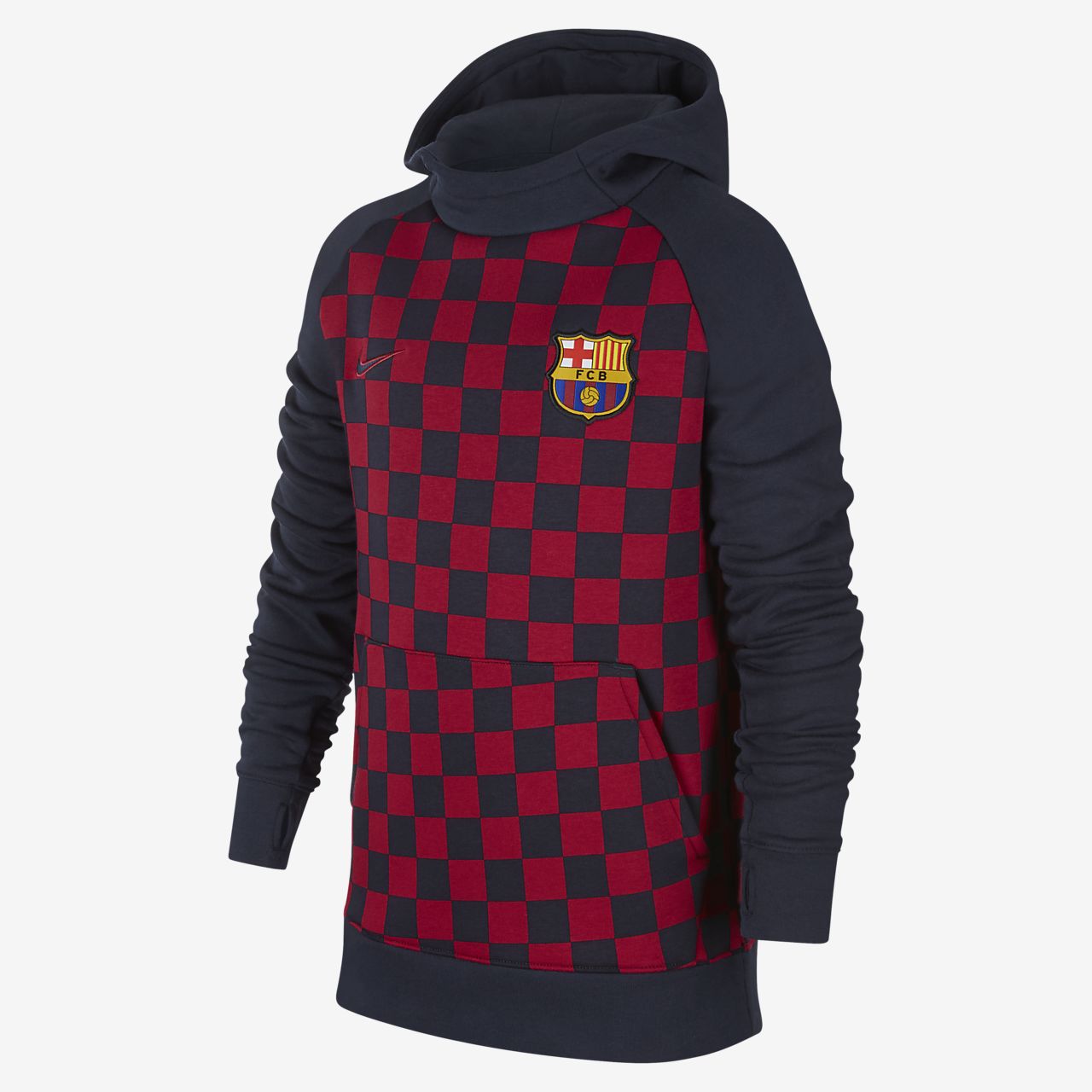FC Barcelona Big Kids' Fleece Pullover Hoodie FC Barcelona Big Kids' Fleece Pullover Hoodie
