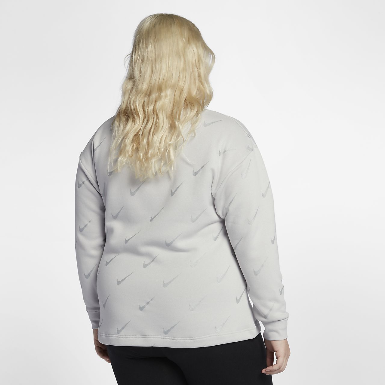 nike sportswear rally women's print metallic crew