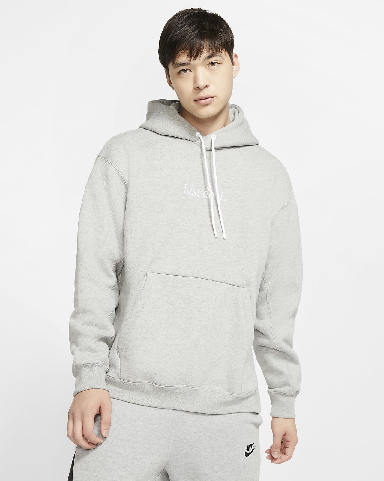 Nike Men's Sportswear Just Do It Fleece Pullover Hoodie Nike Men's Sportswear Just Do It Fleece Pullover Hoodie