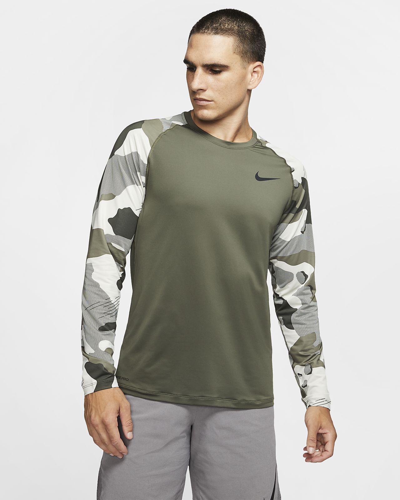 nike pro men's long sleeve top