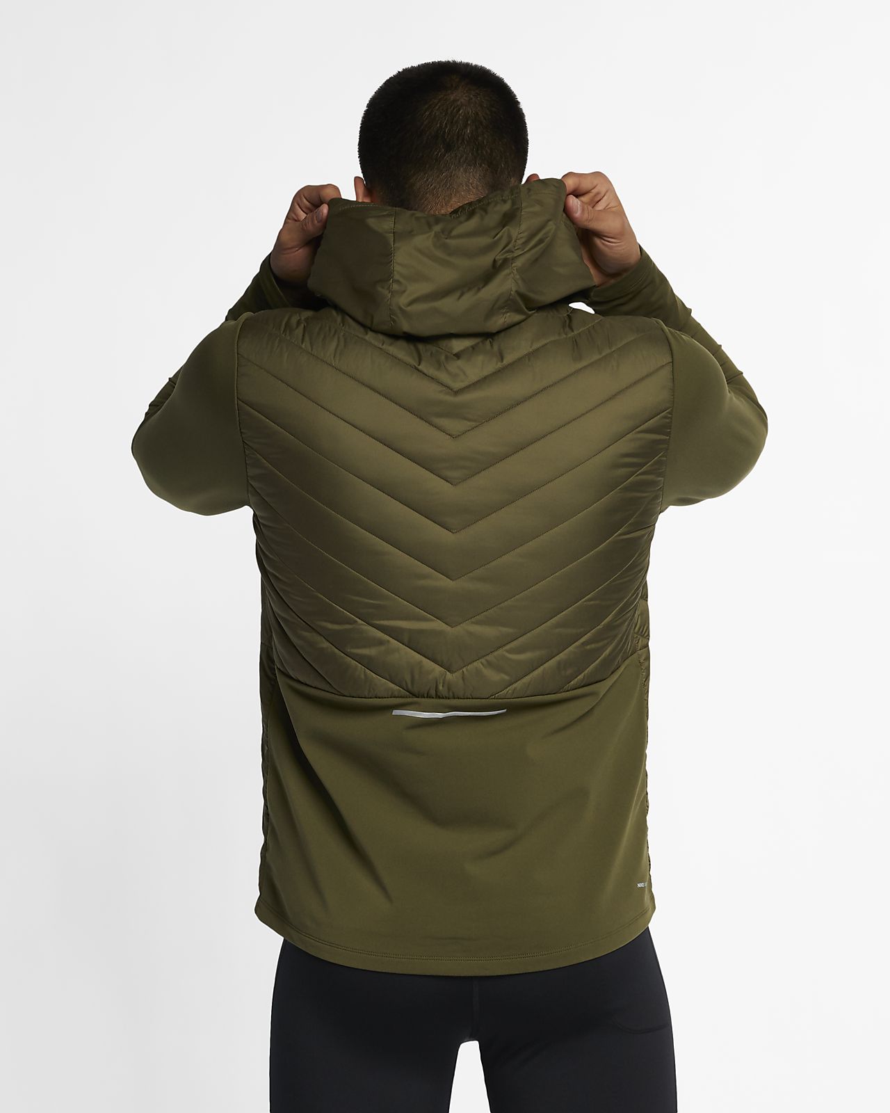 nike aerolayer men's hooded running jacket