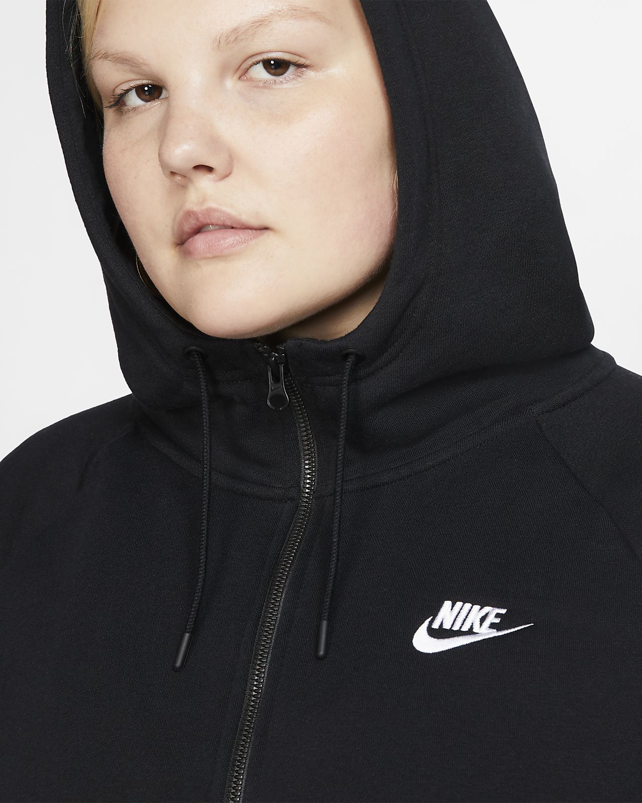 Nike Sportswear Essential Damen Hoodie mit durchgehendem Reißverschluss (Übergröße) Nike Sportswear Essential Damen Hoodie mit durchgehendem Reißverschluss (Übergröße)