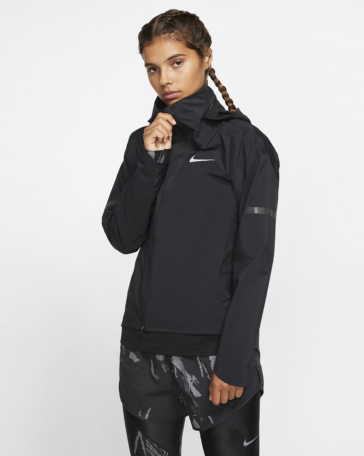 nike running hooded jacket