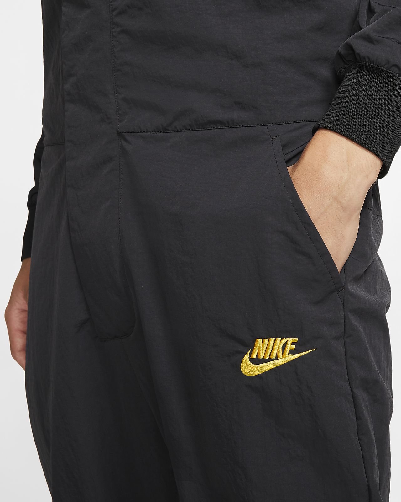 black and yellow nike jumpsuit