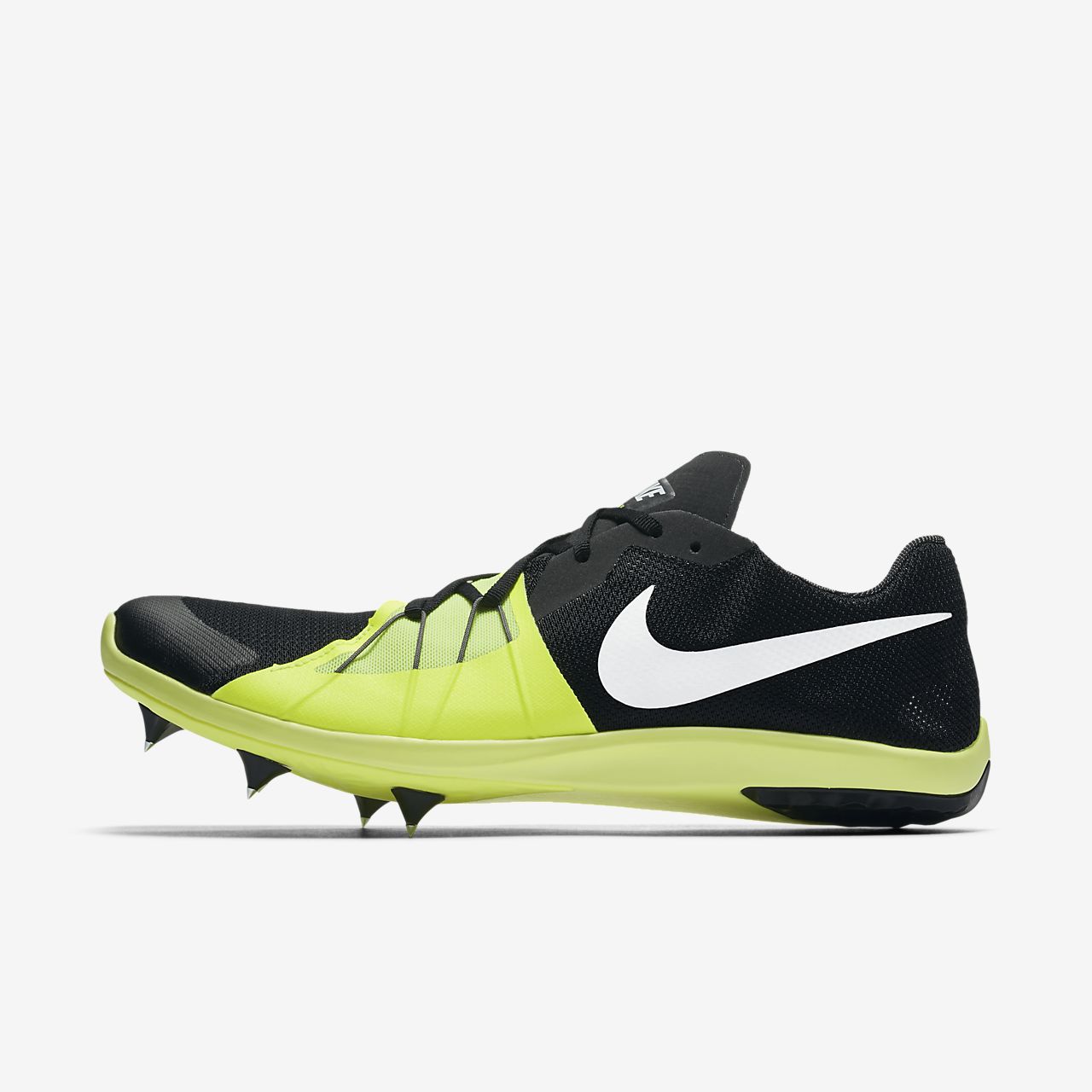 neon green track spikes