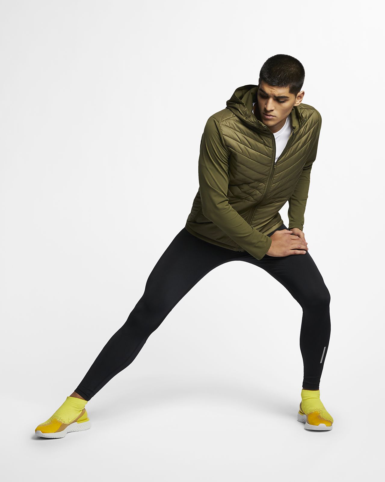 nike aerolayer hooded running jacket