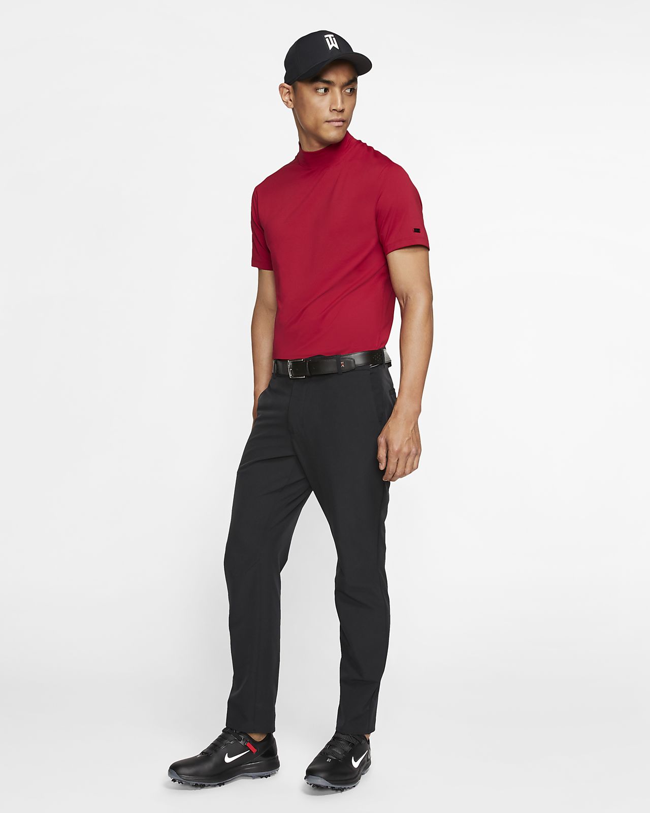 nike mens tiger woods vapor mock neck shirt