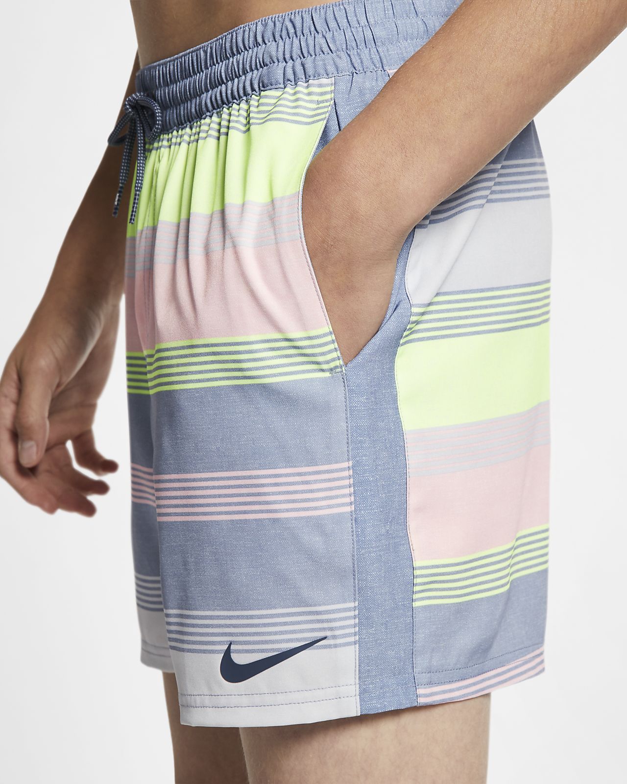 nike linen racer swim trunks