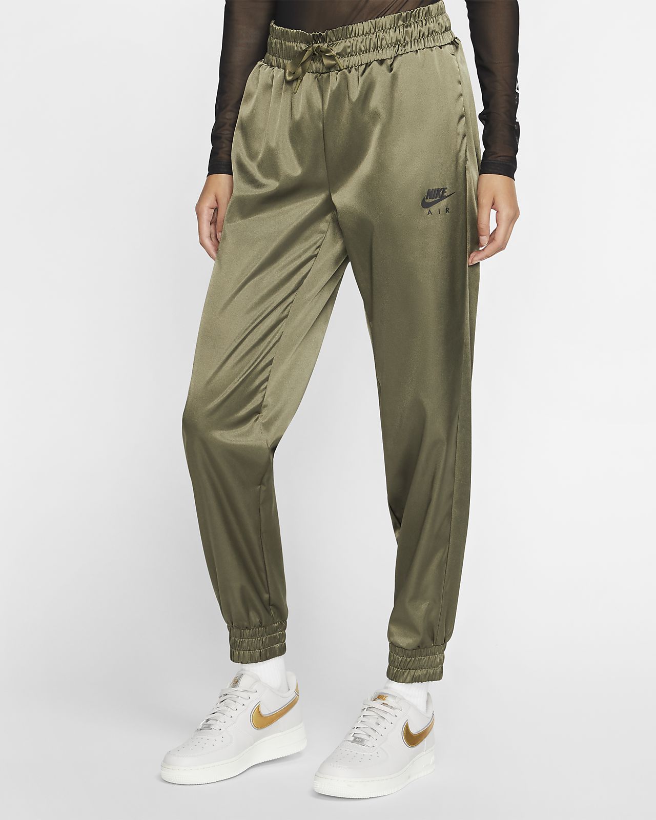 olive green nike joggers womens