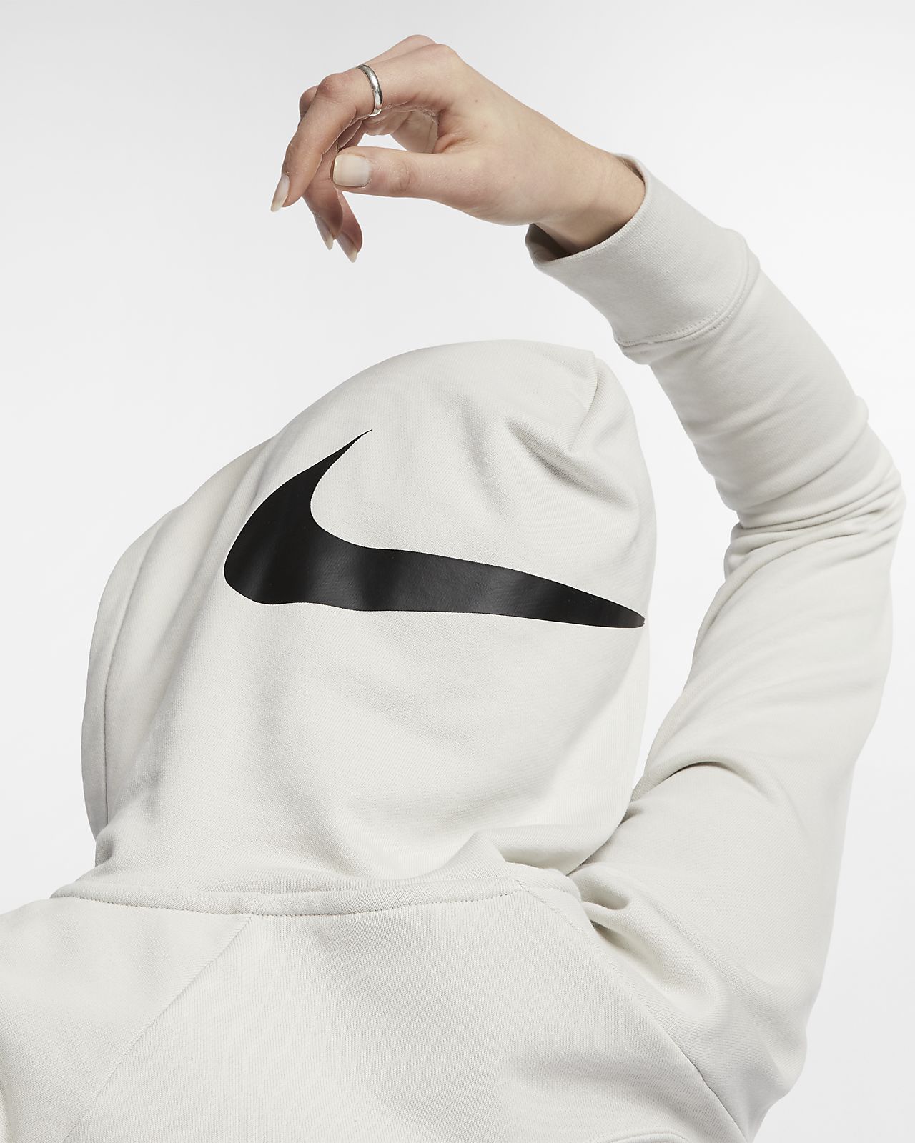 women's cropped french terry hoodie nike sportswear swoosh