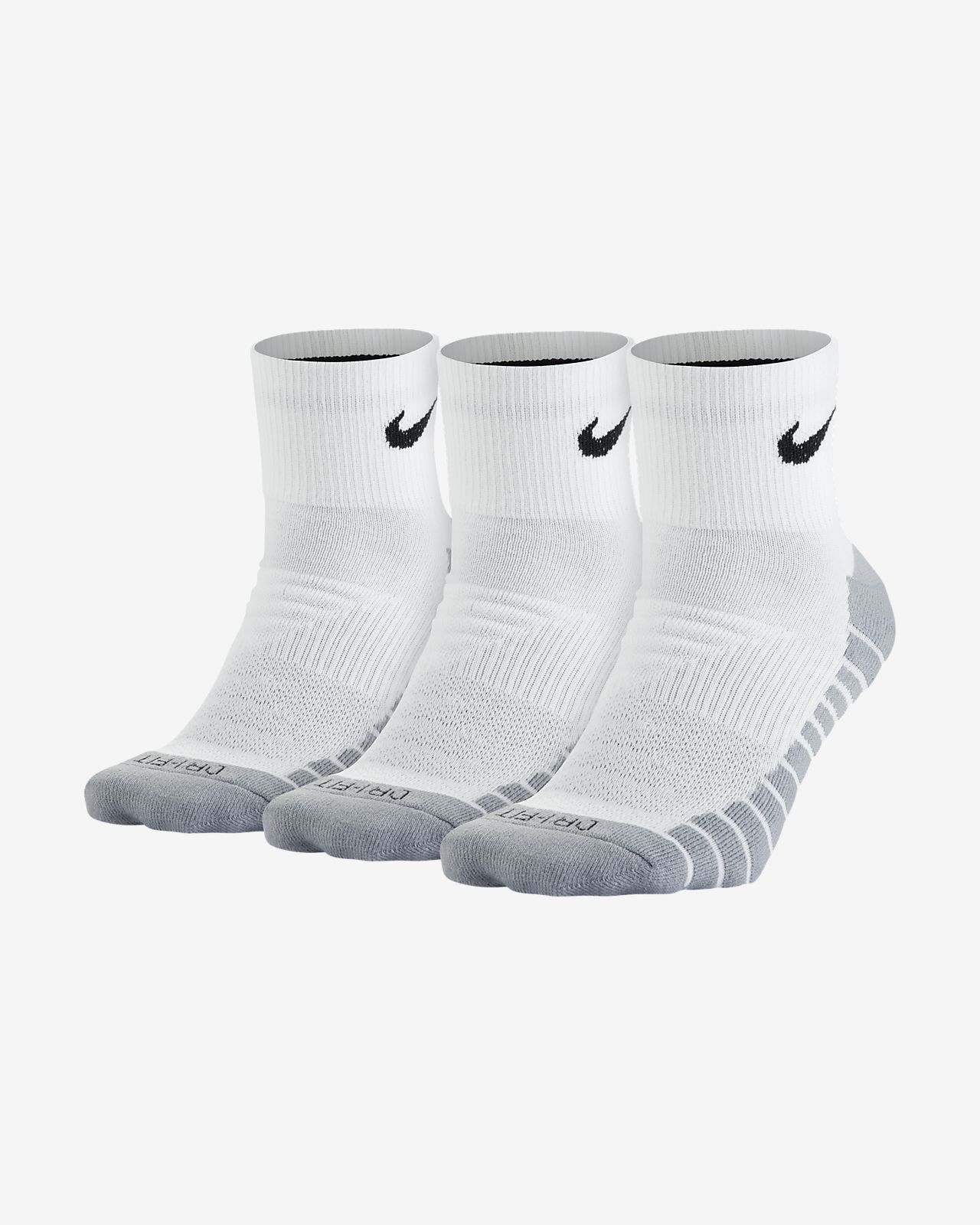 nike cushion ankle socks white