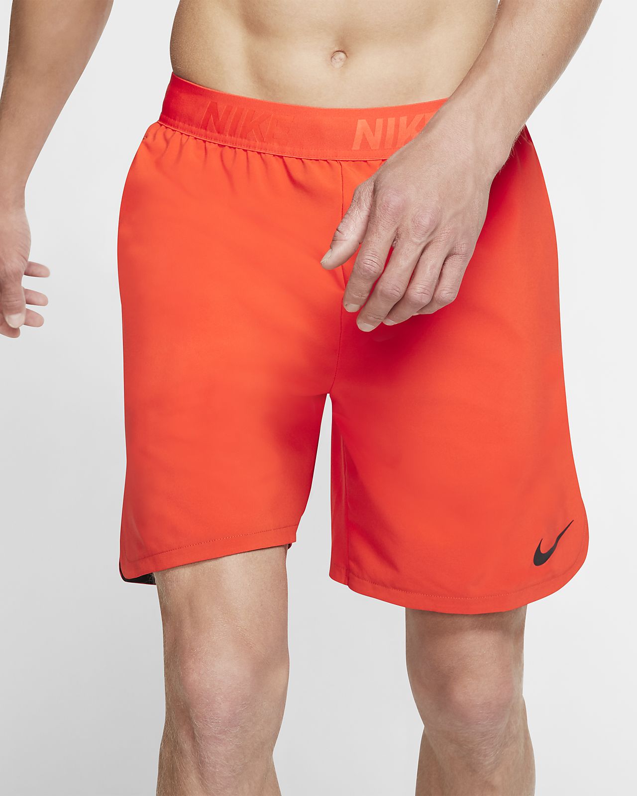 orange men nike shorts
