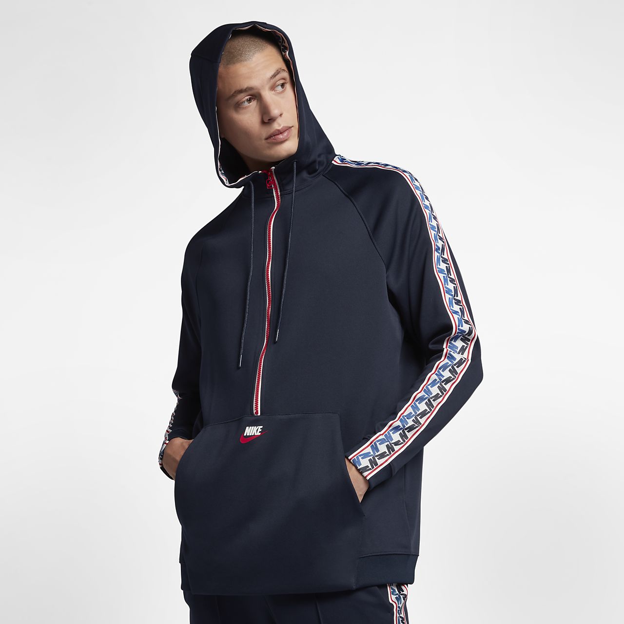 Nike Sportswear Sudadera con capucha con media cremallera - Hombre