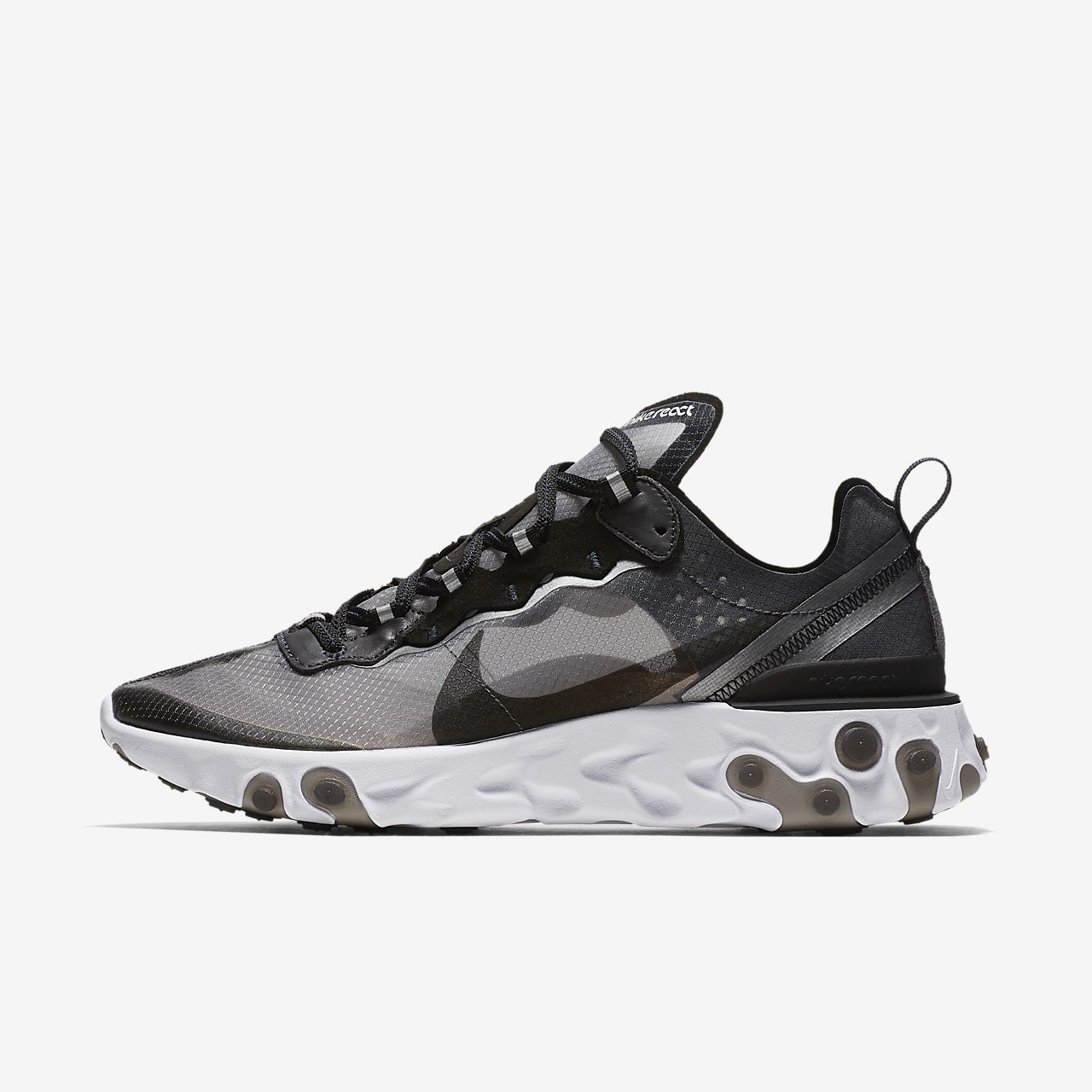 gray and black nike shoes