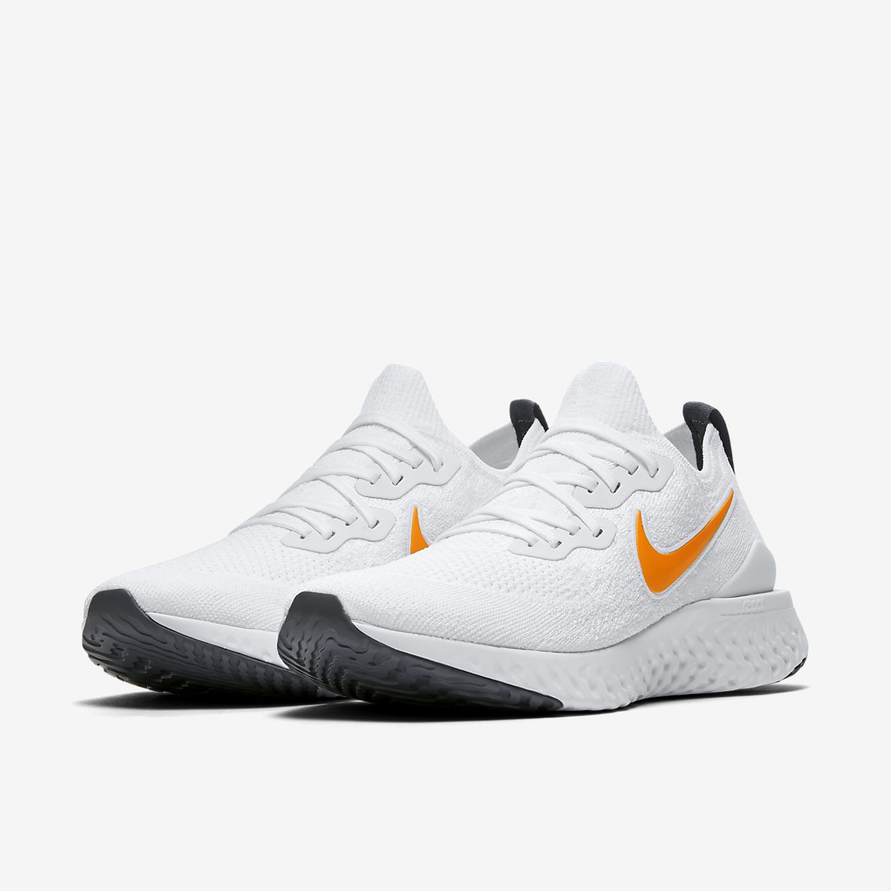 nike epic react white orange