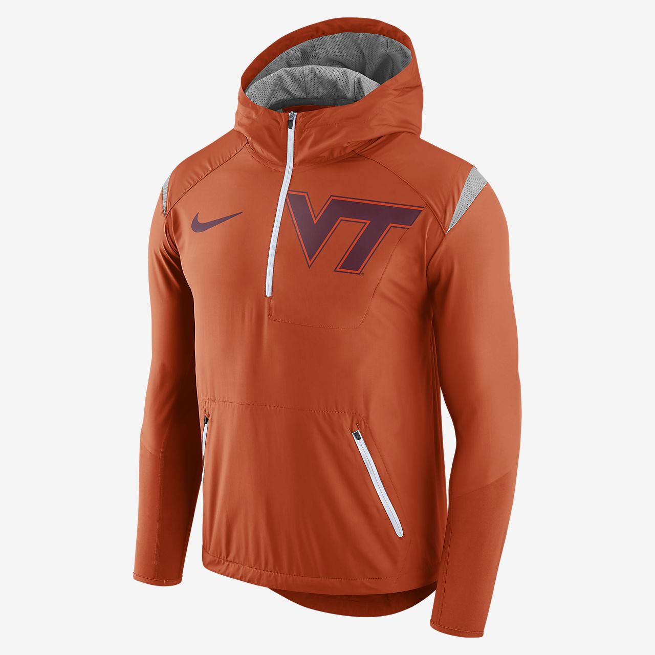 nike zip up jacket mens orange