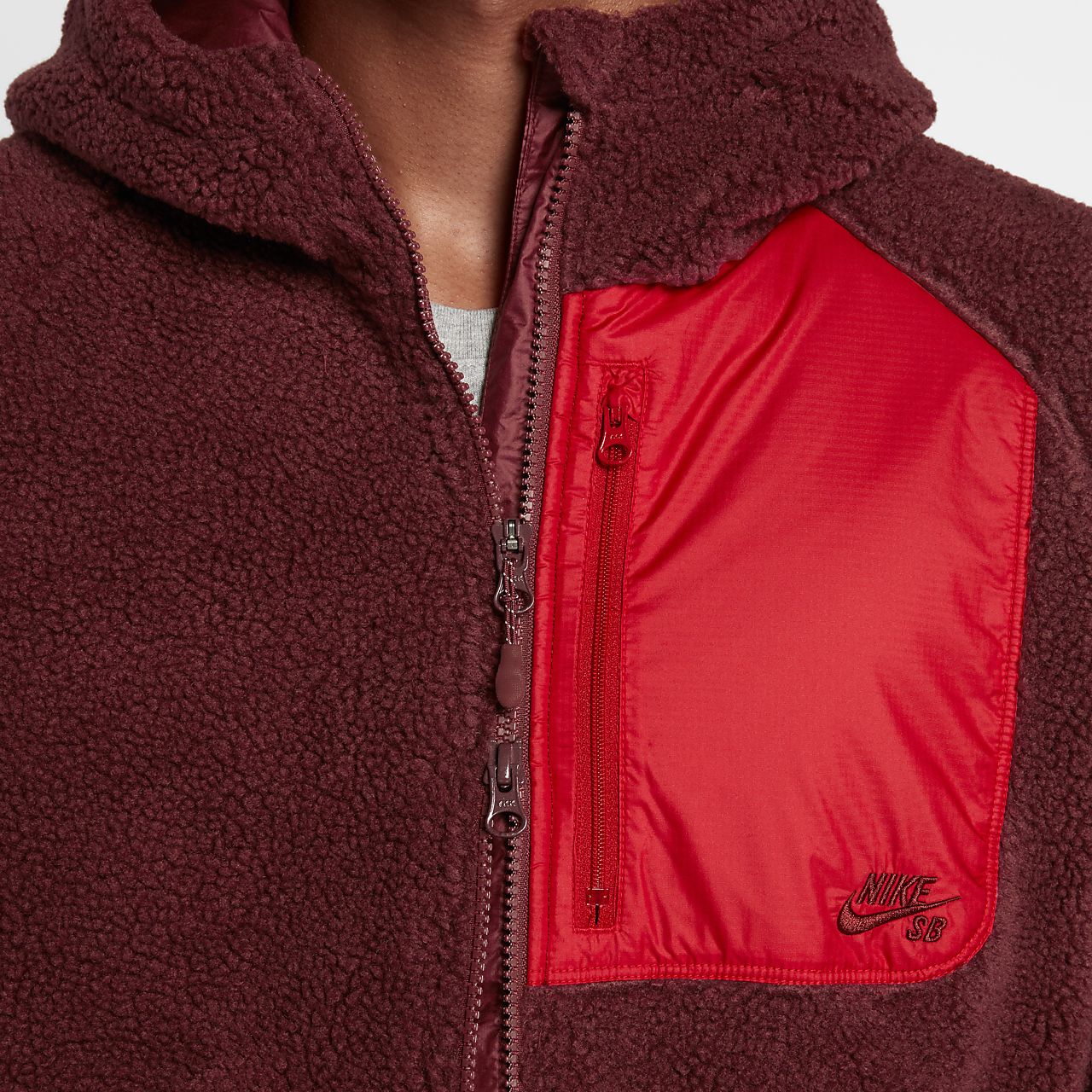 nike red zip up