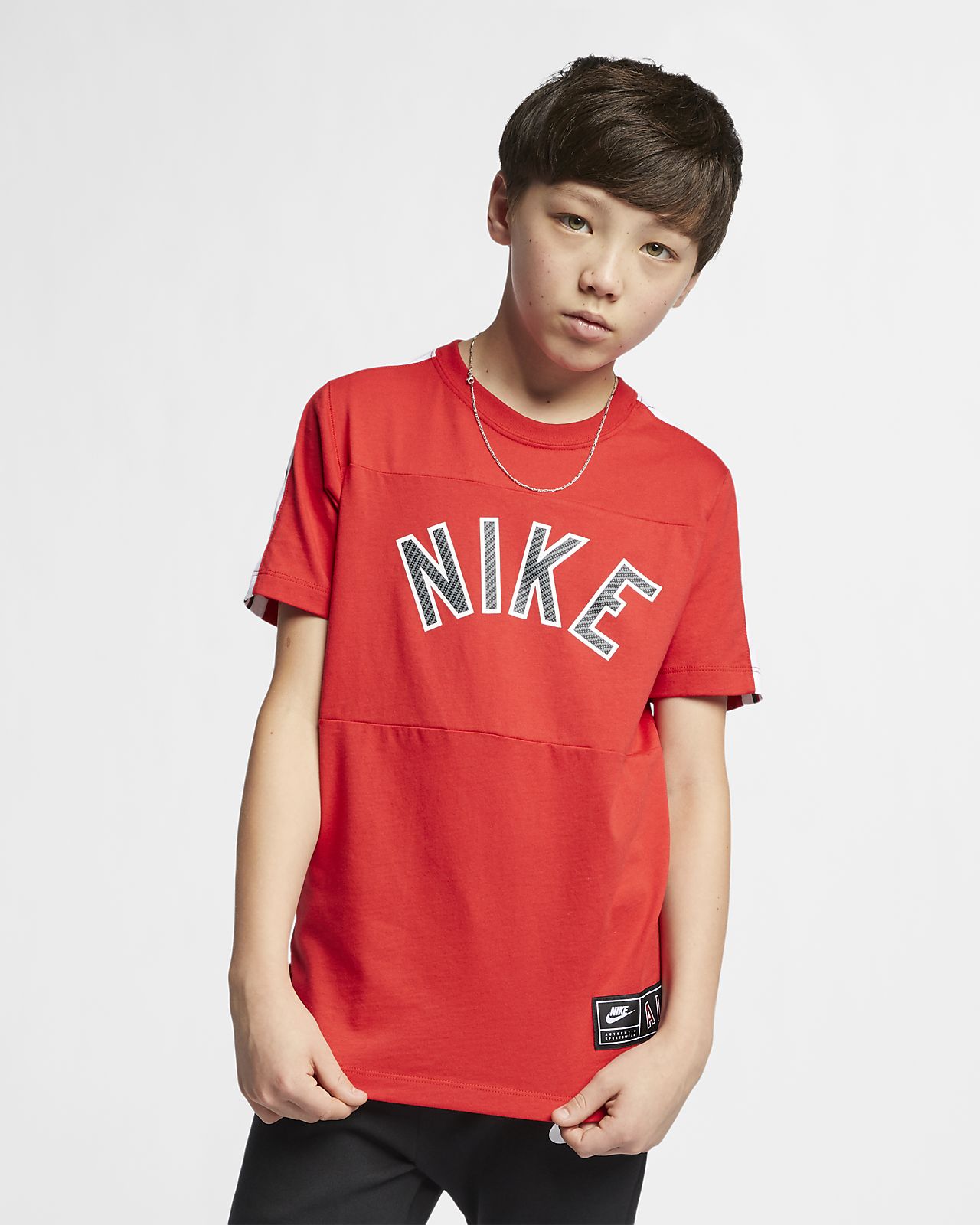 boys red nike t shirt