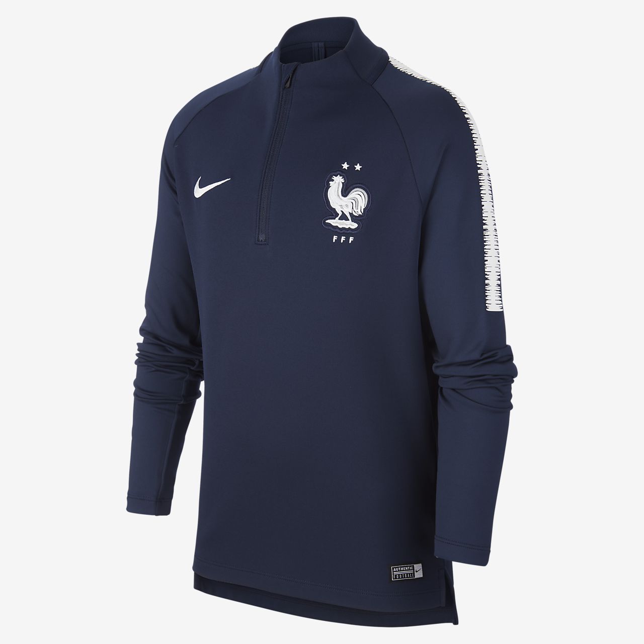 Haut de football à manches longues FFF Dri FIT Squad Drill Sweat nike FFF Drill