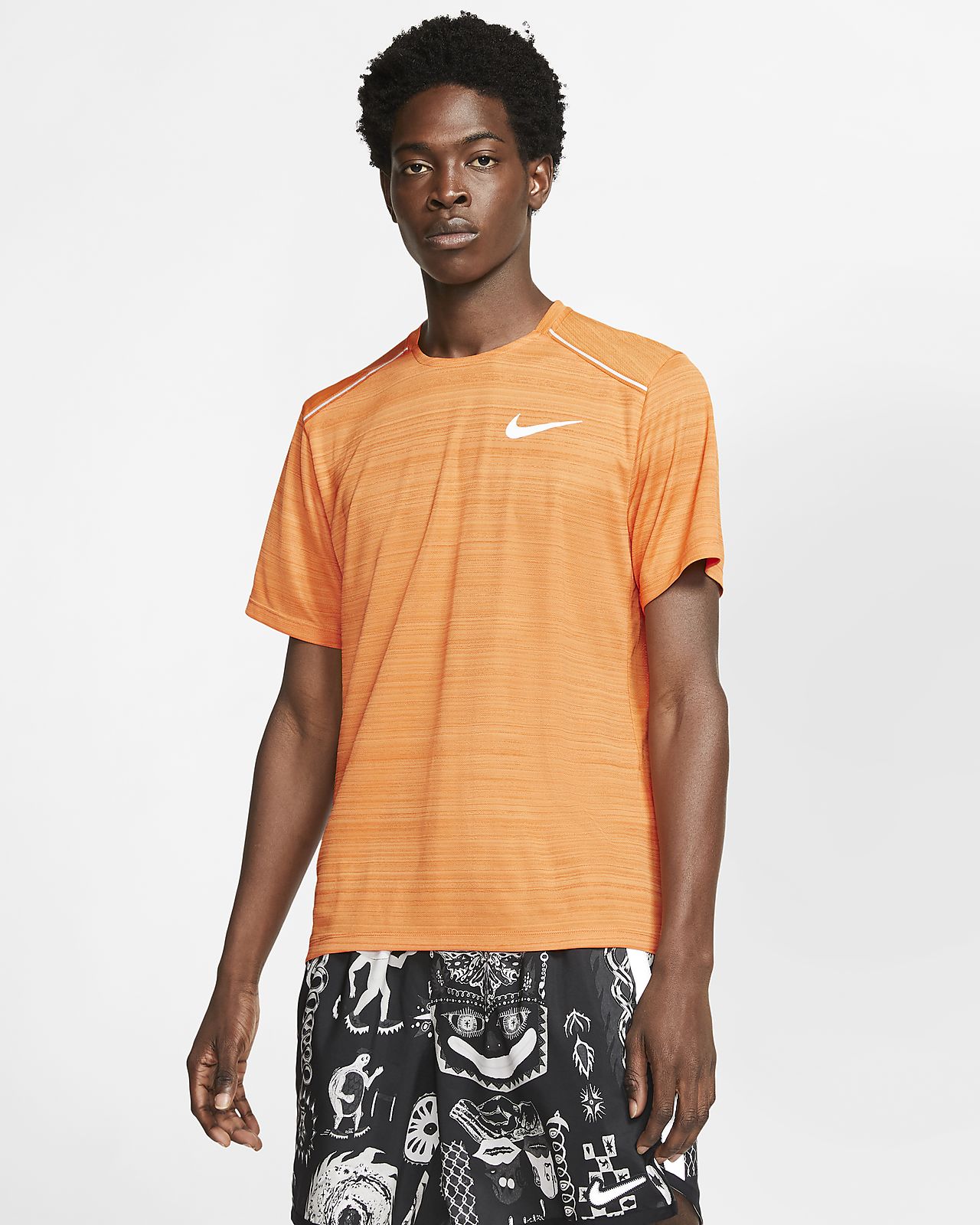 nike dri fit miler orange