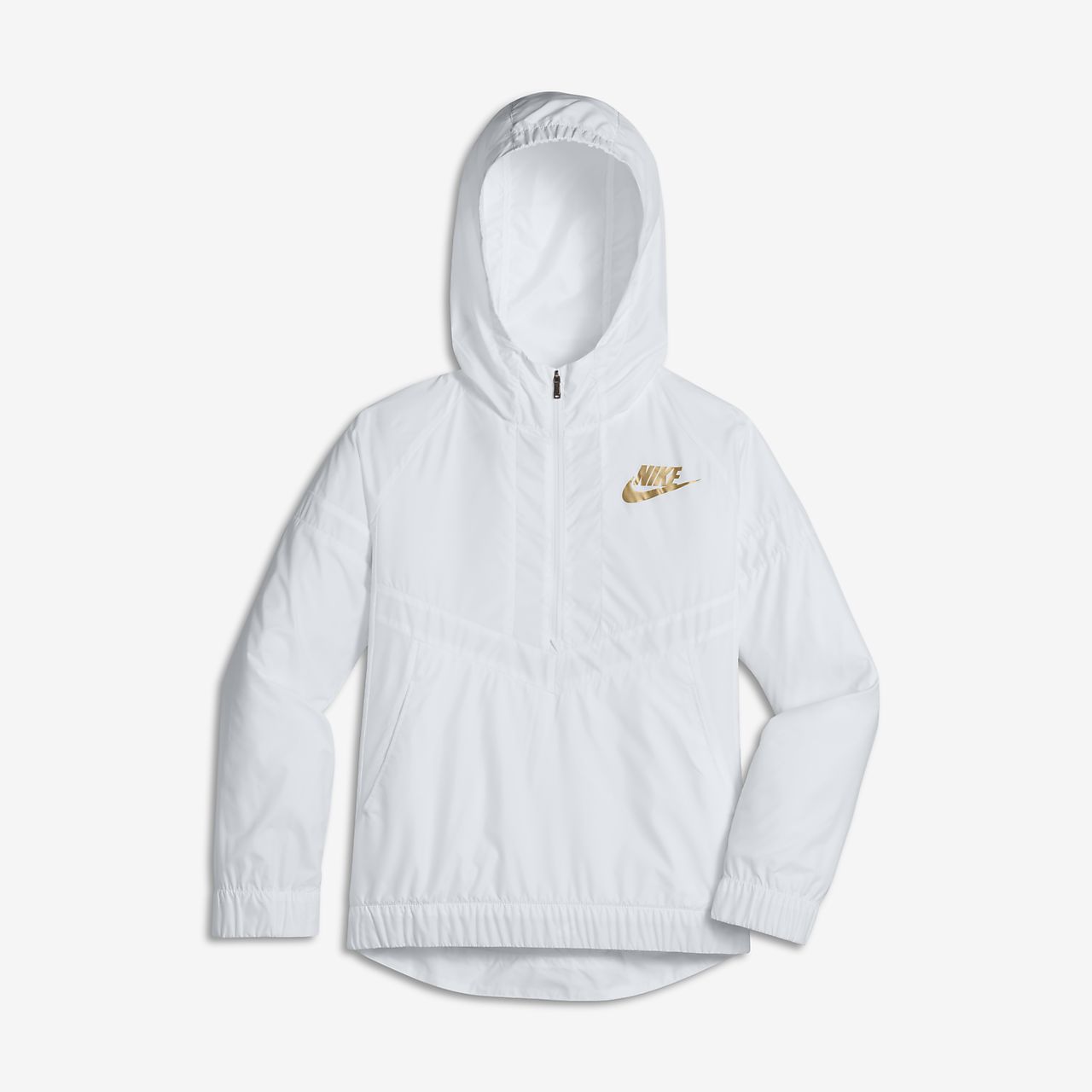 white nike zip up