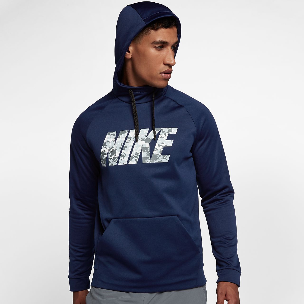 Ανδρική μπλούζα προπόνησης με κουκούλα Nike Therma
