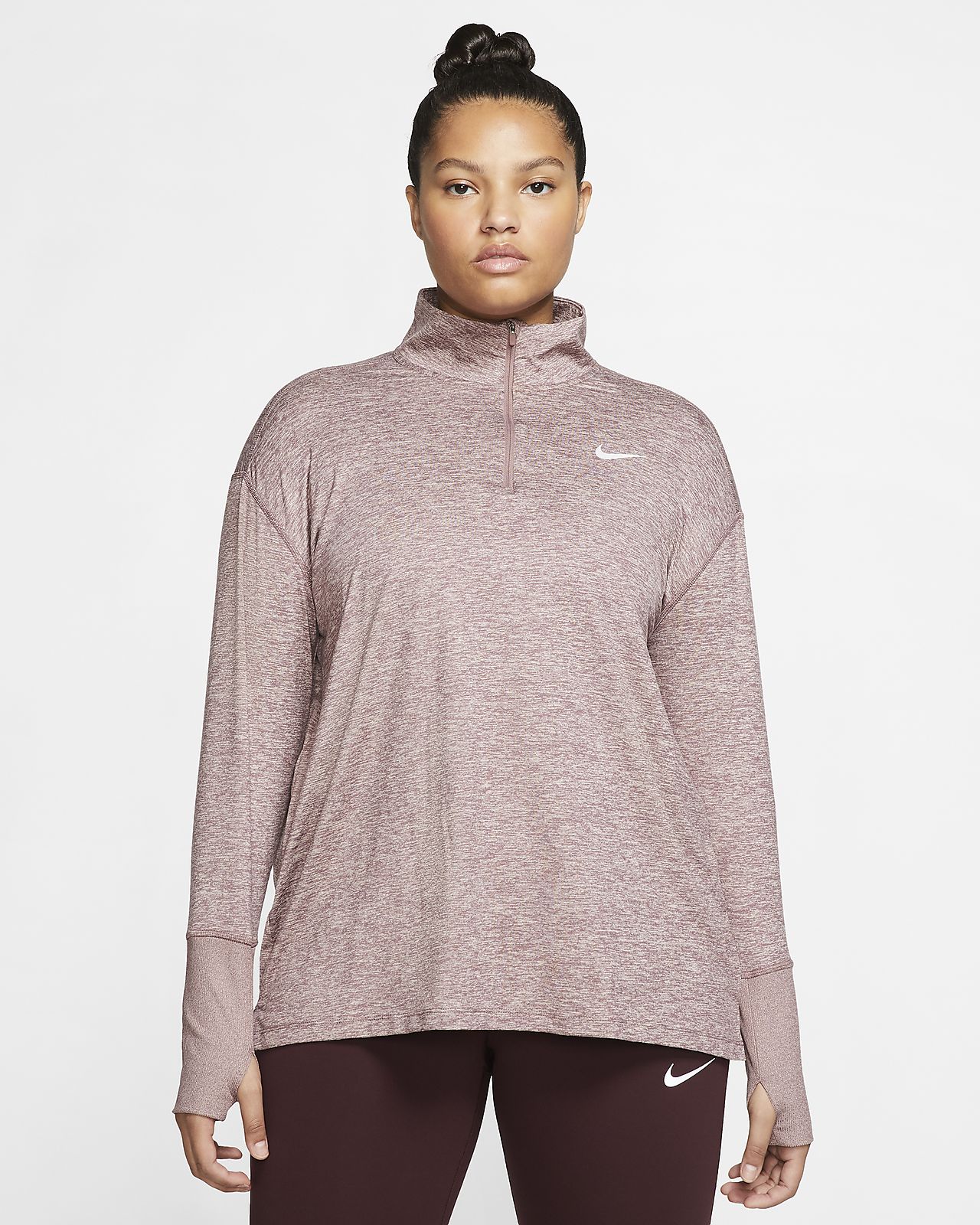 nike element half zip running top