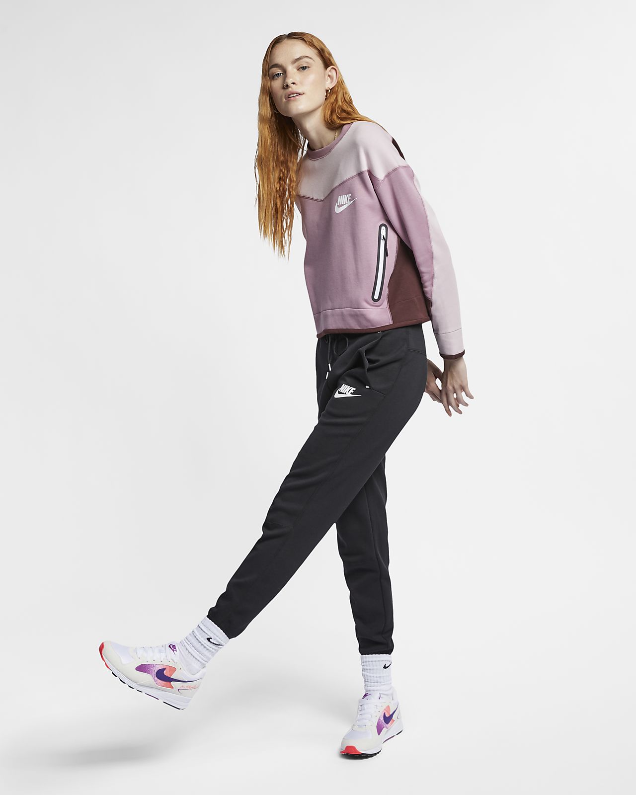 nike sportswear tech fleece women's crew