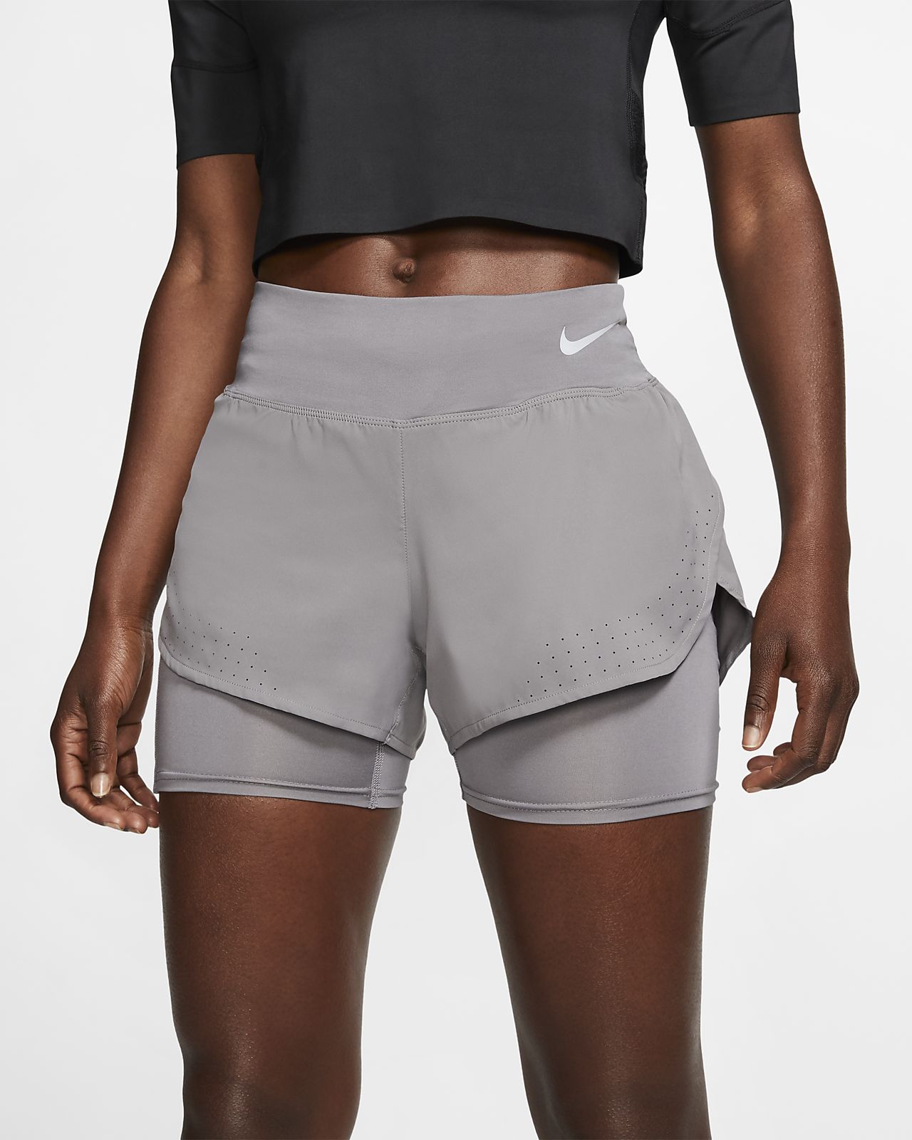 nike eclipse running shorts 2 in 1