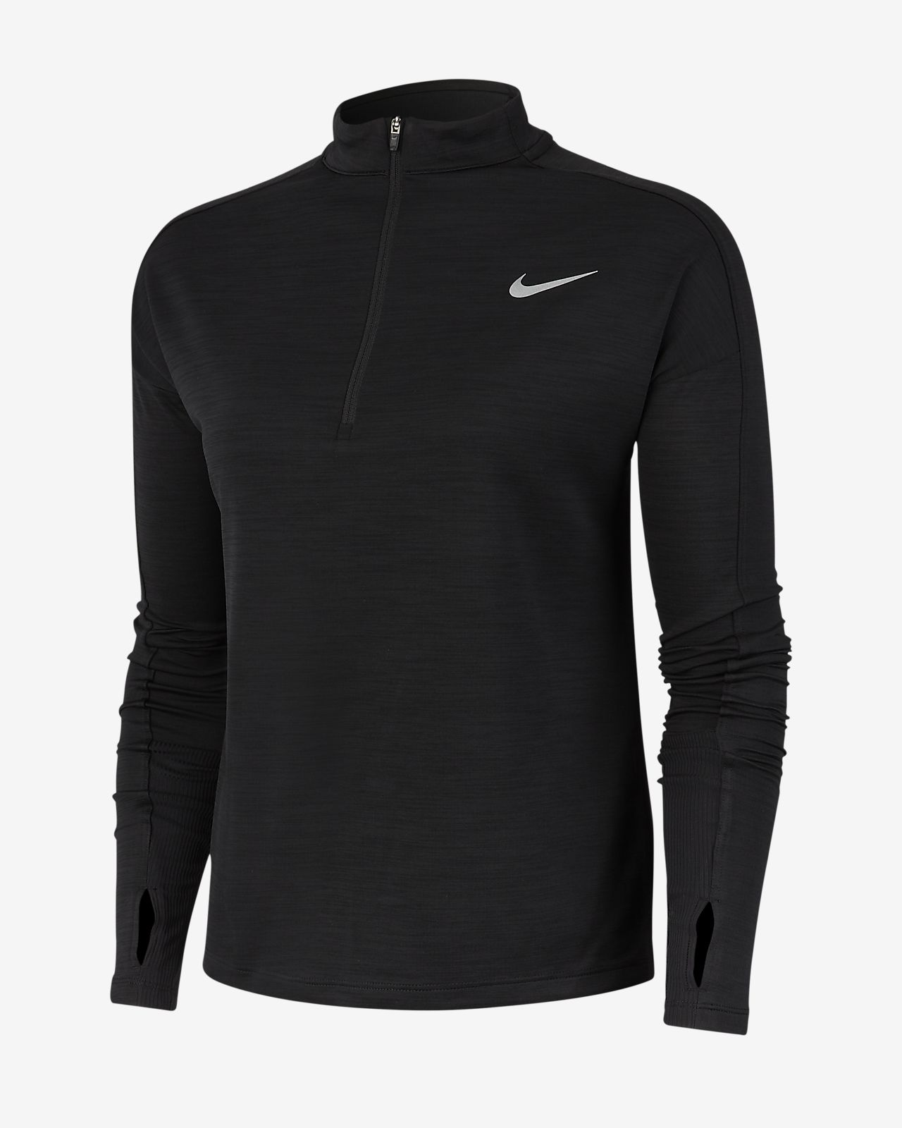 nike running pacer half zip sweat in grey