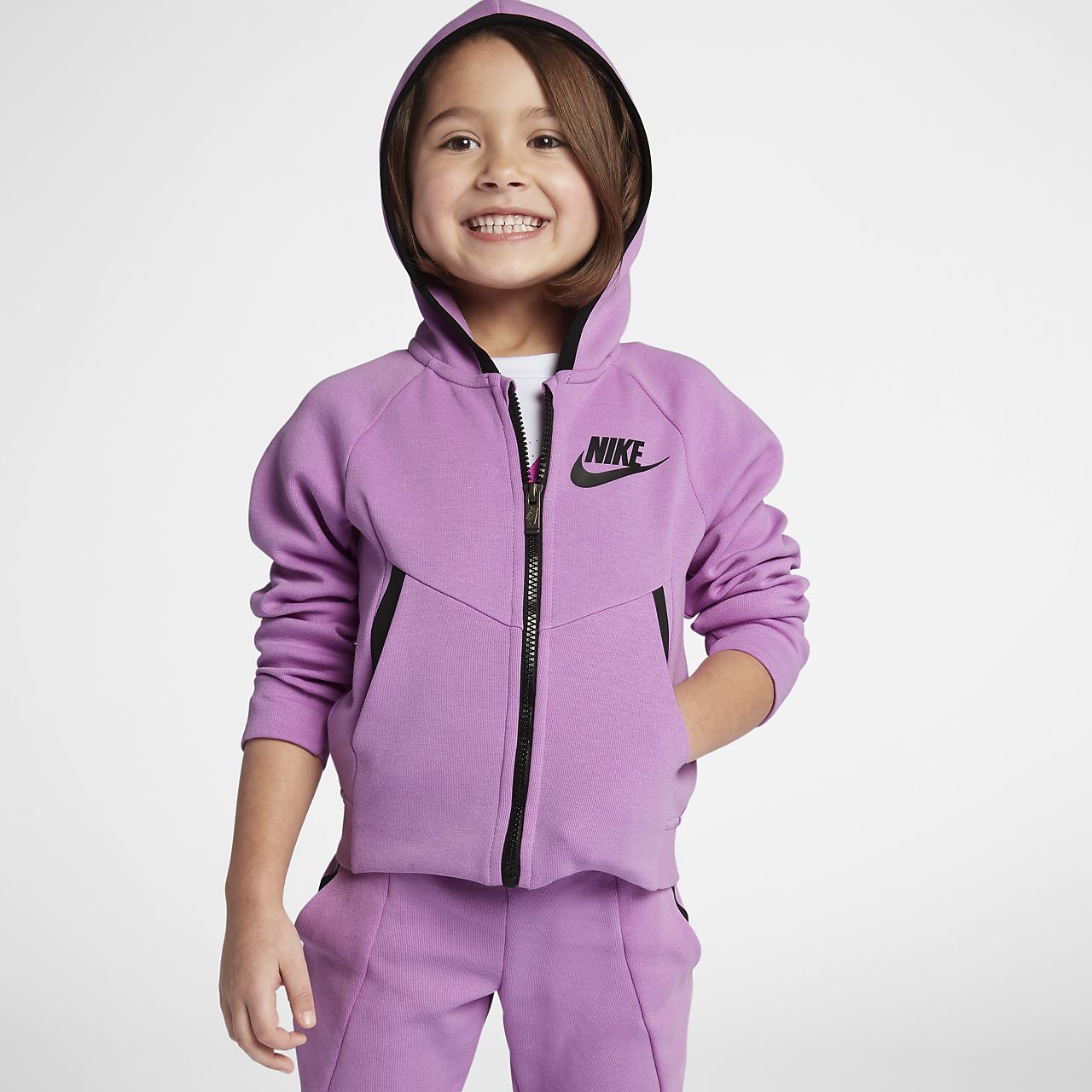 nike zip up jacket kids purple