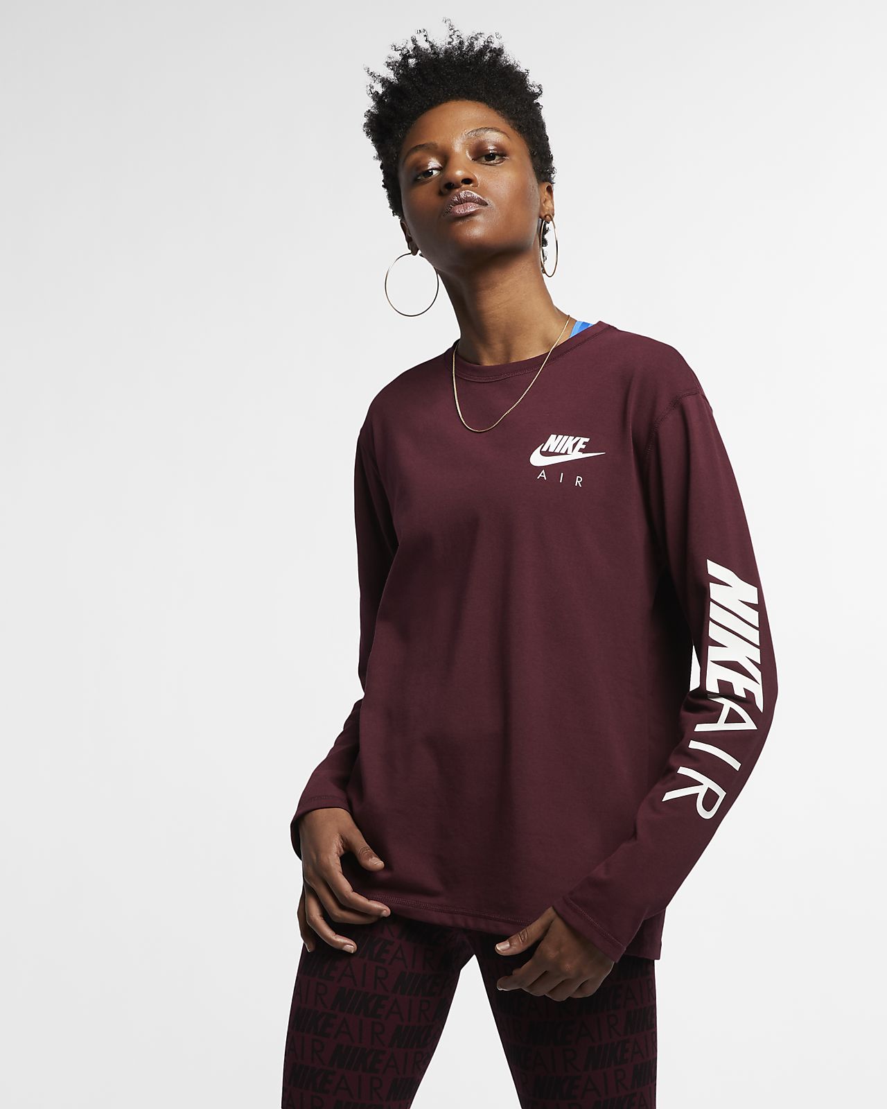 Larga Camiseta Nike De Es Mujer Air Manga AIAOWwPq