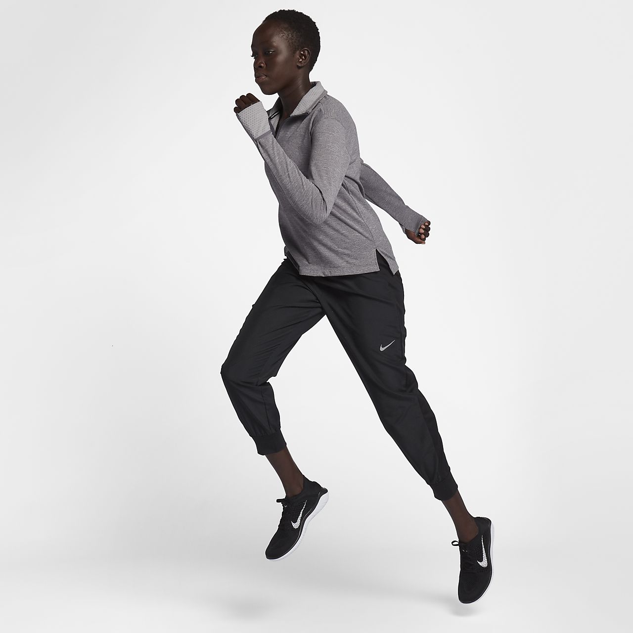 nike sphere half zip running top