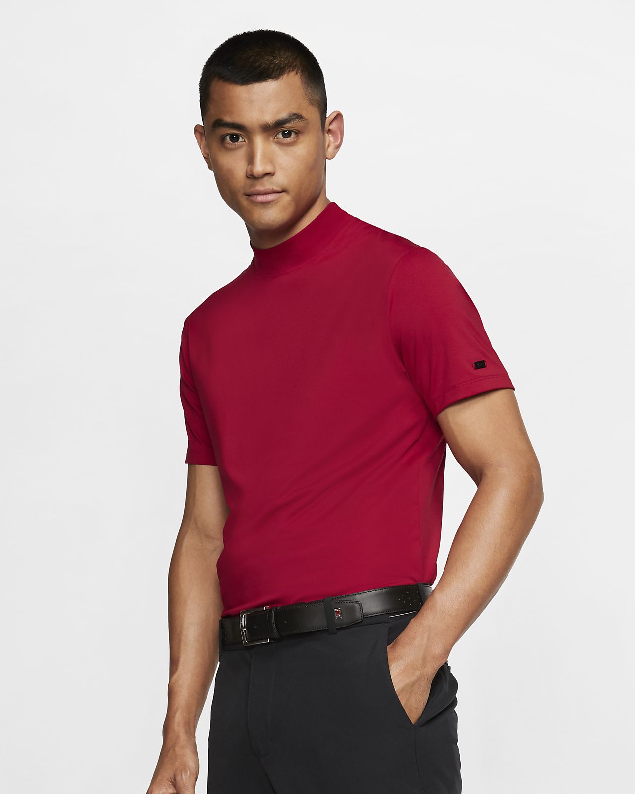 nike mens tiger woods vapor mock neck shirt