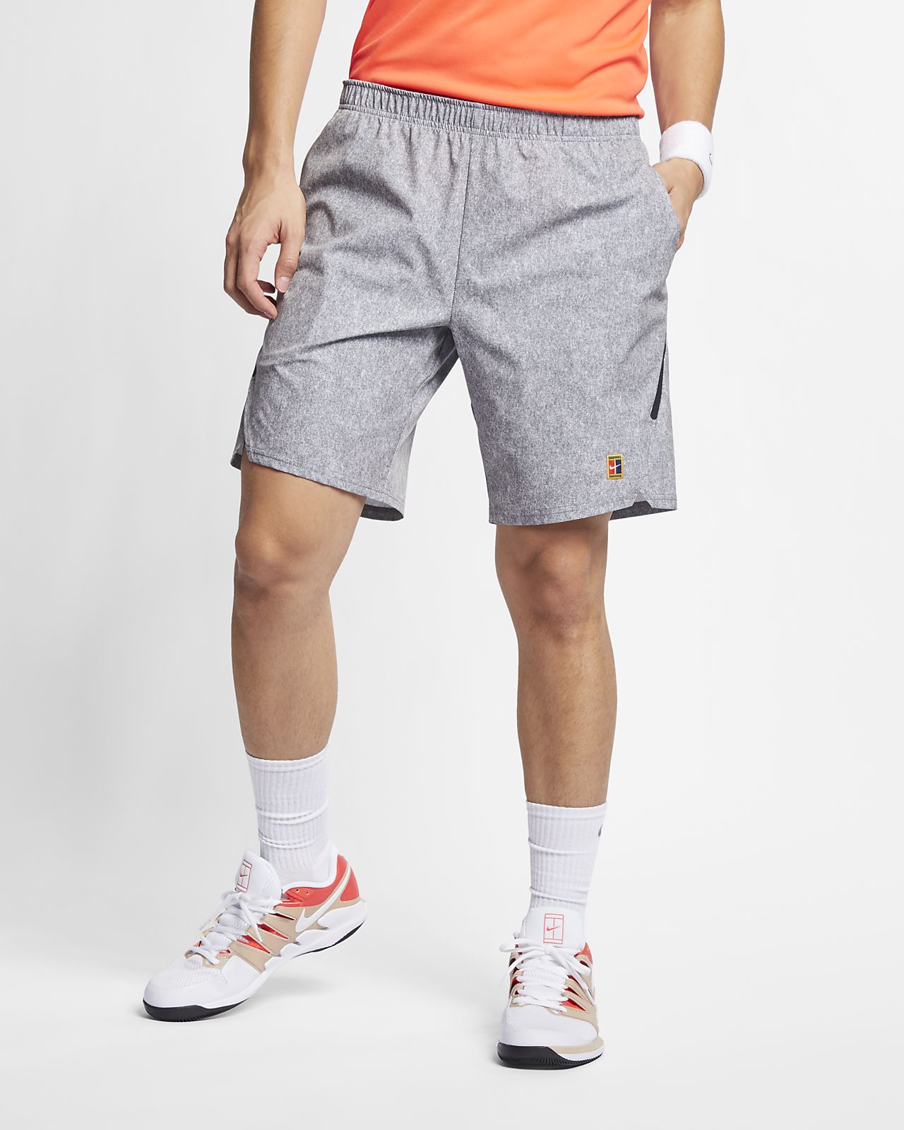 nike denim tennis shorts