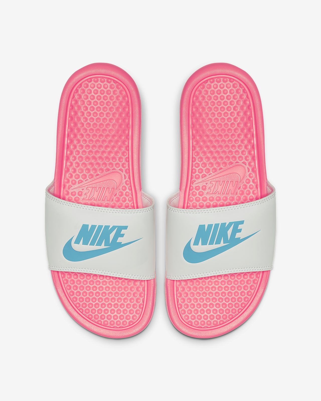 rose pink nike slides