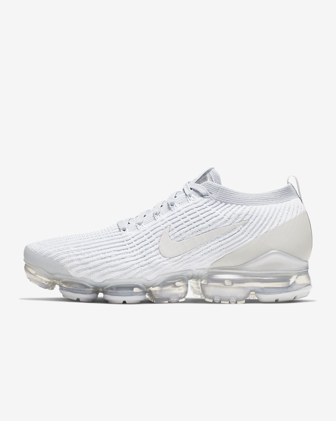 Nike Air Vapormax Flyknit 3 White/ Metallic Silver Pure Platinum