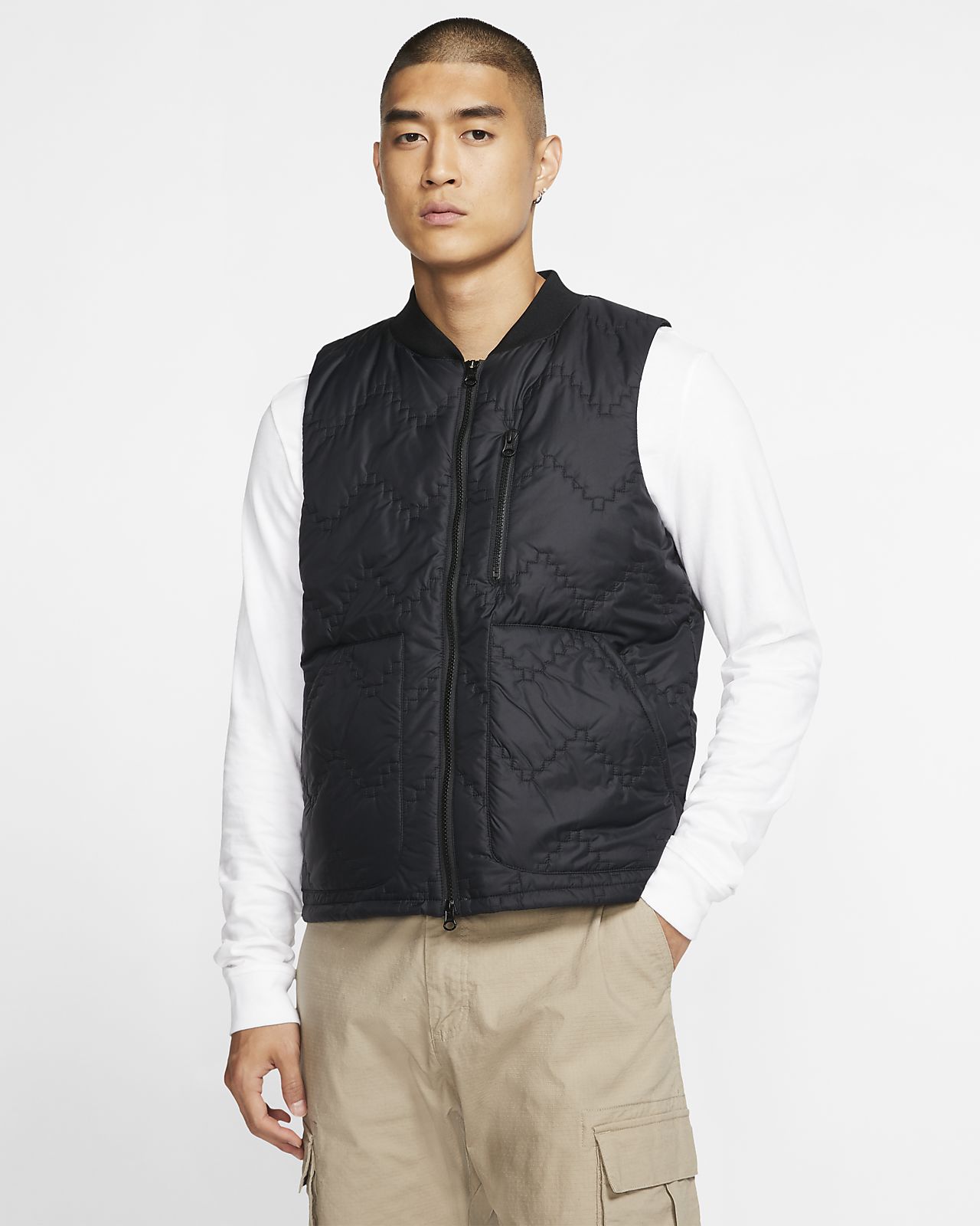 grey nike gilet