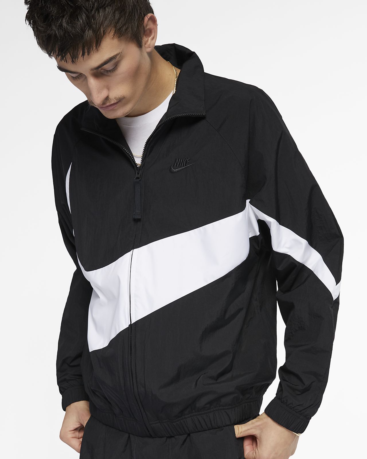 Nike Sportswear Men's Woven Jacket. Nike VN Nike Sportswear Woven Anorak Jacket | AR4941 010 | Black
